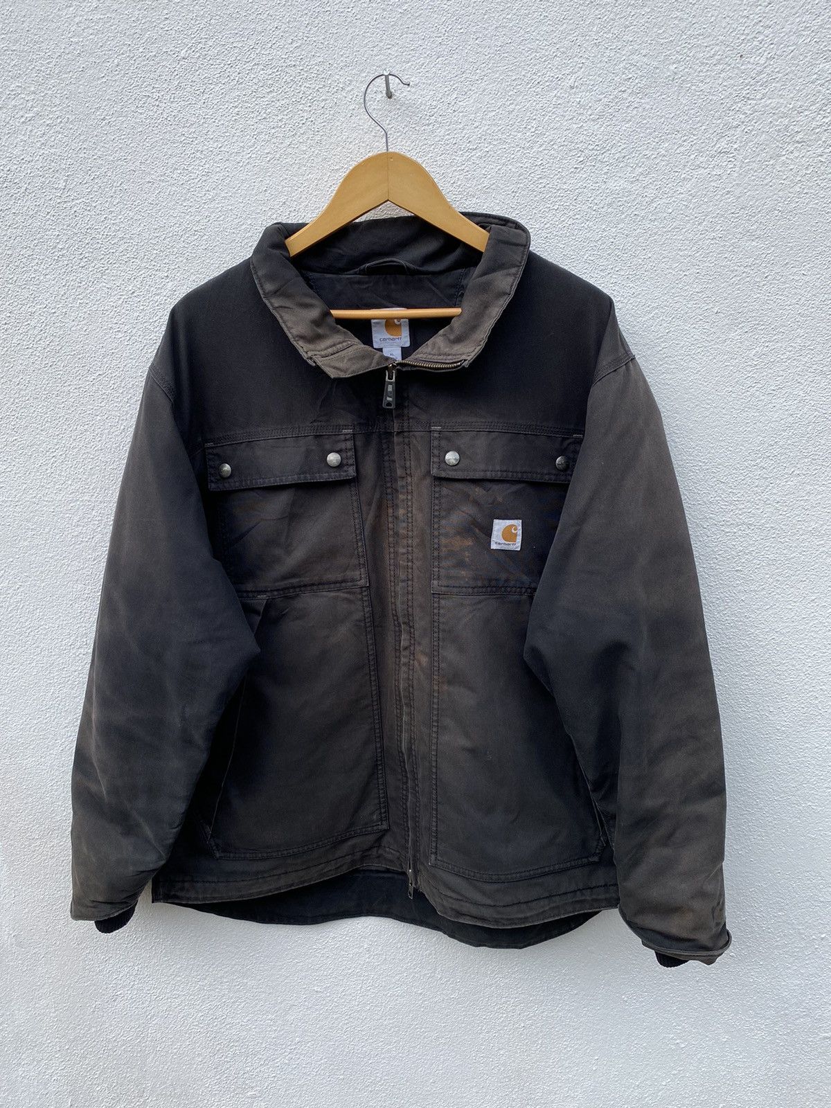 Carhartt Vintage Carhartt Detroit canvas Faded jacket Size US XL / EU 56 / 4 - 3 Thumbnail