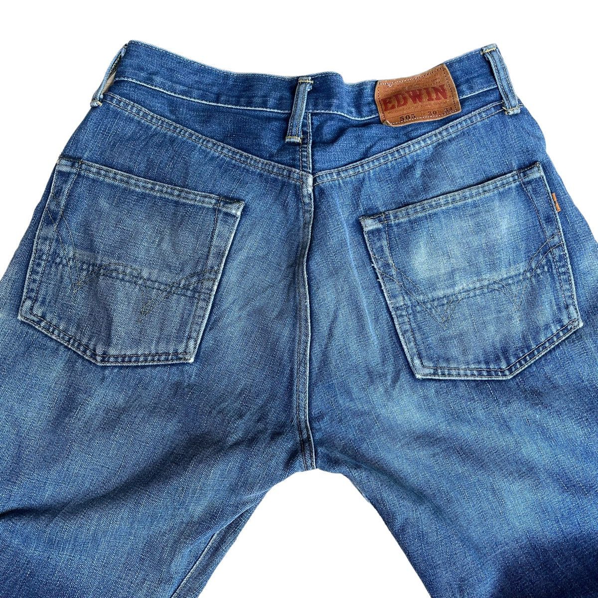 Edwin Vintage 90s Edwin 505 Selvadge Redline Denim Jeans 30 Size US 30 / EU 46 - 11 Thumbnail