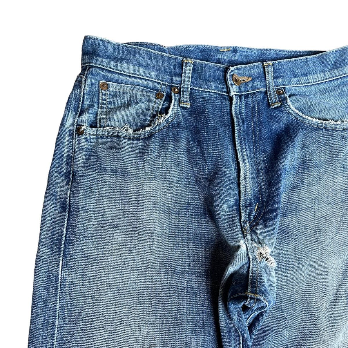 Edwin Vintage 90s Edwin 505 Selvadge Redline Denim Jeans 30 Size US 30 / EU 46 - 4 Thumbnail