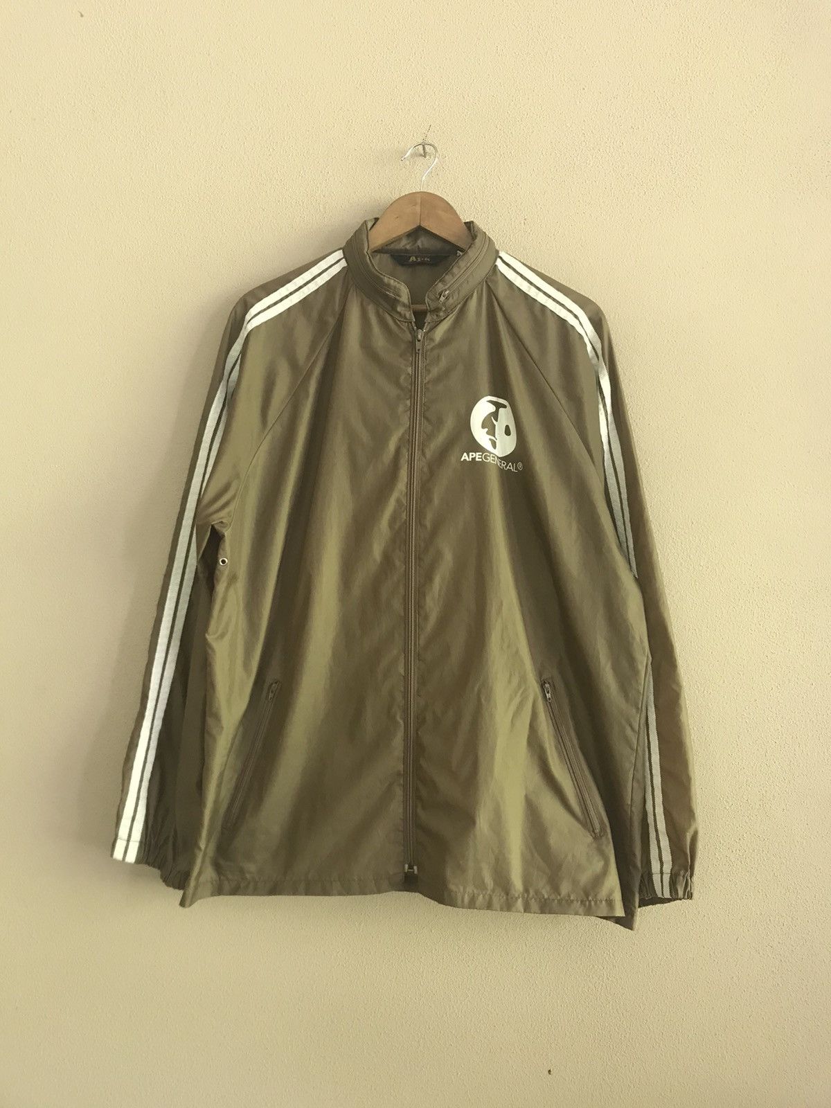 image of Bape Bathing Ape General Windbraker Nylon Jacket, Men's (Size Large)