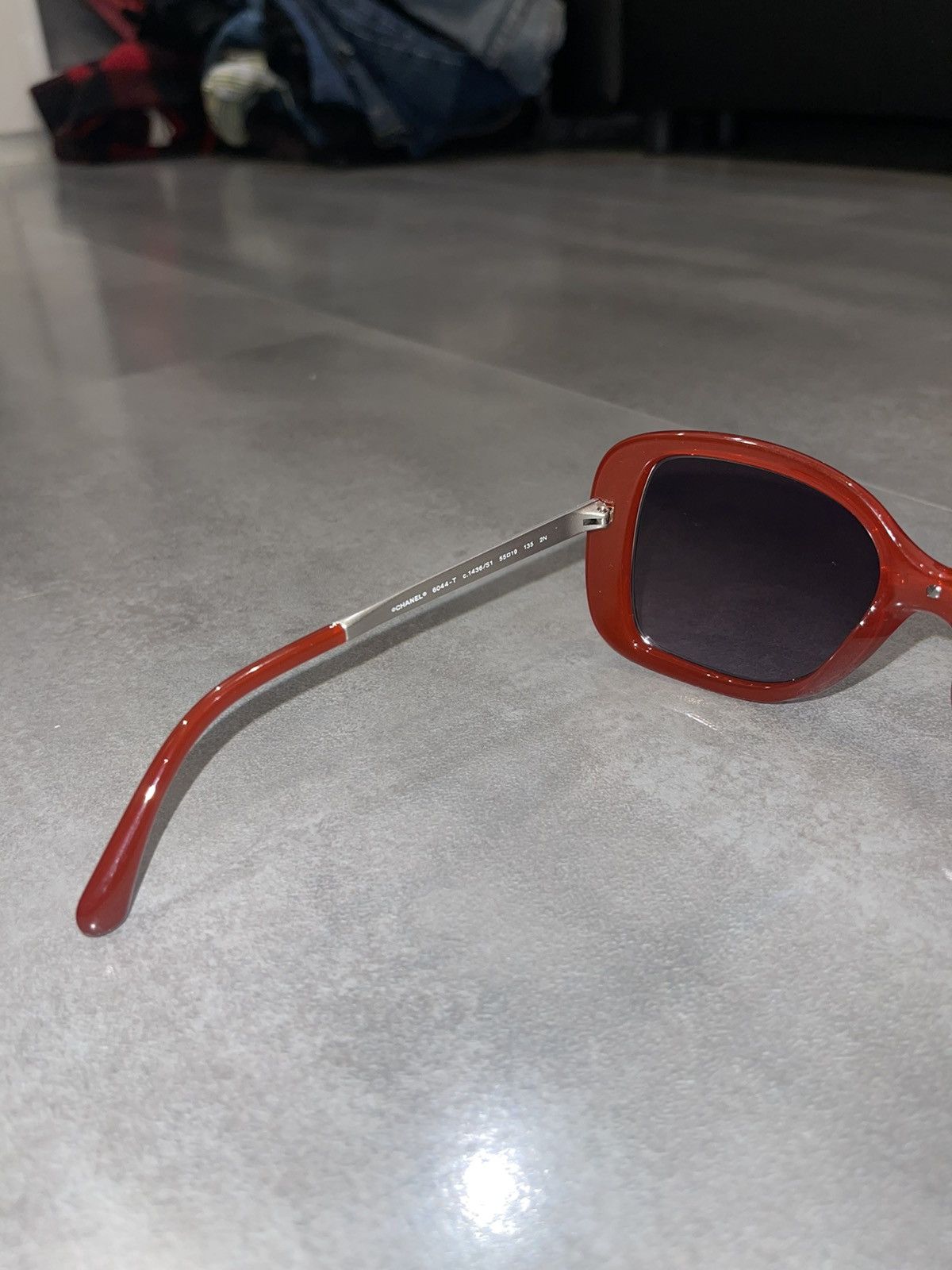 Chanel Chanel 6044-T C.1436/S1 Red Silver Sunglasses Size ONE SIZE - 12 Thumbnail