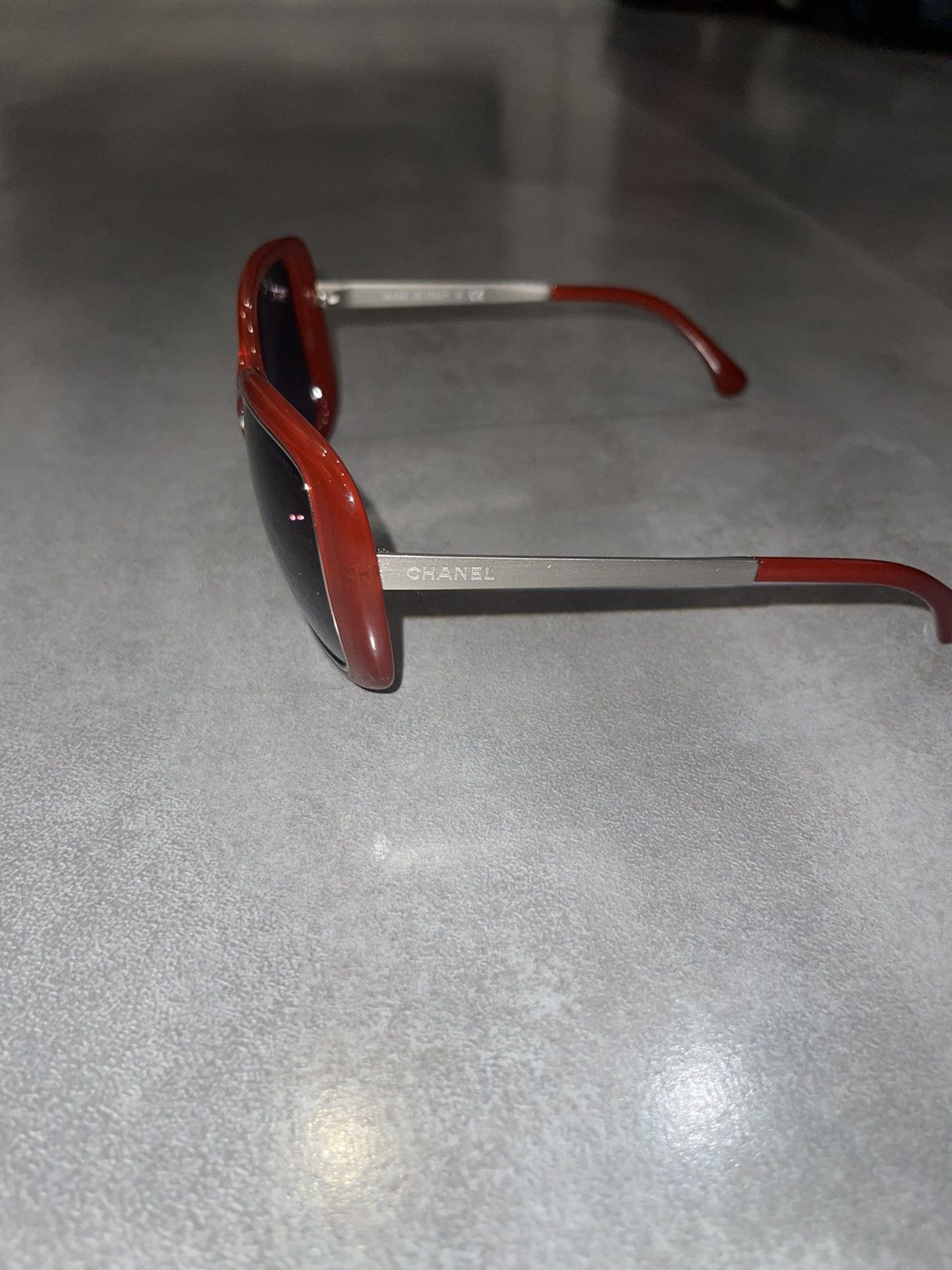 Chanel Chanel 6044-T C.1436/S1 Red Silver Sunglasses Size ONE SIZE - 6 Thumbnail