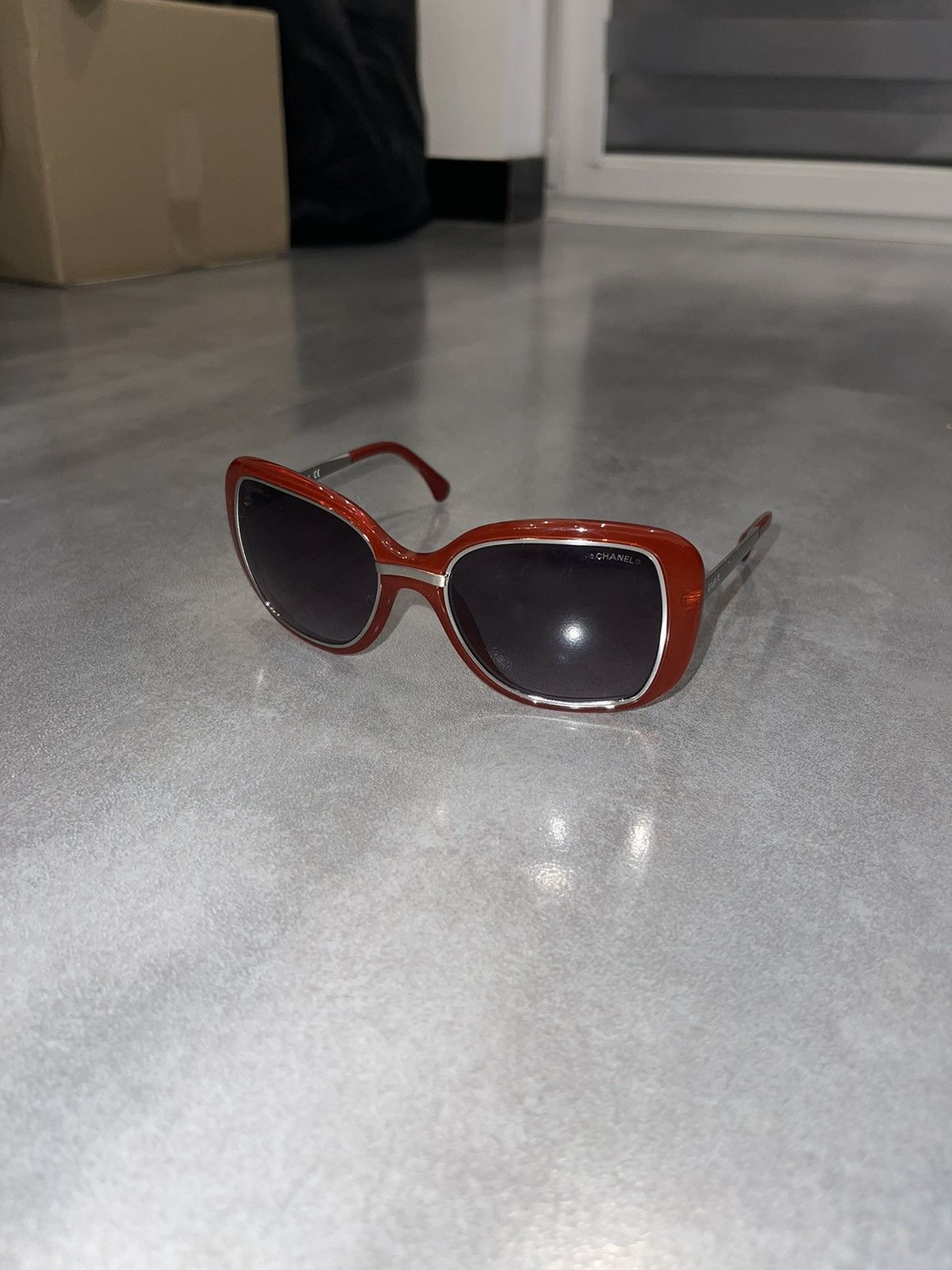 Chanel Chanel 6044-T C.1436/S1 Red Silver Sunglasses Size ONE SIZE - 1 Thumbnail
