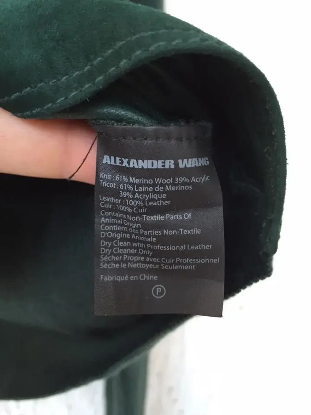 Alexander Wang leather front wool sweater Size L / US 10 / IT 46 - 4 Thumbnail