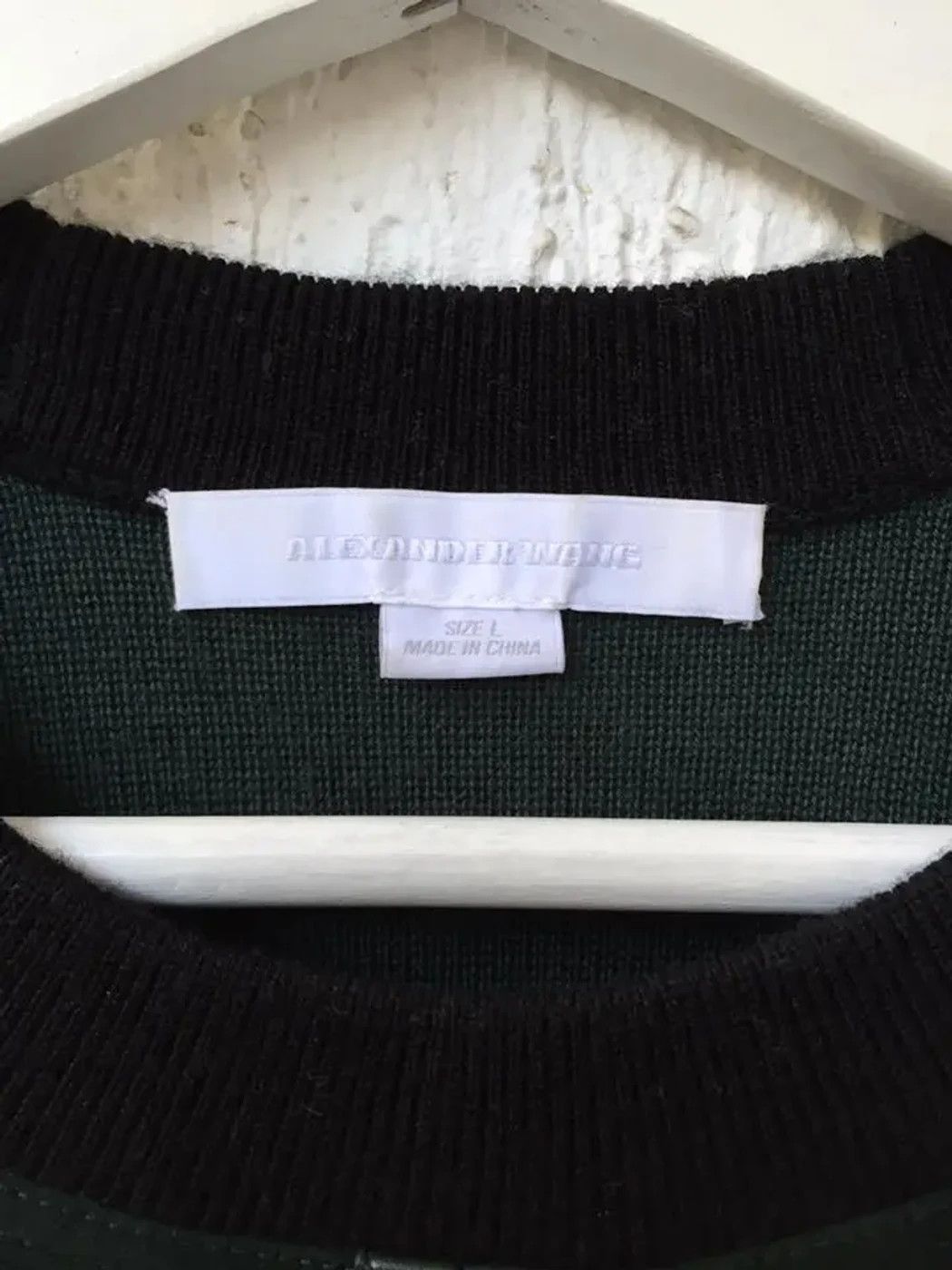 Alexander Wang leather front wool sweater Size L / US 10 / IT 46 - 3 Thumbnail