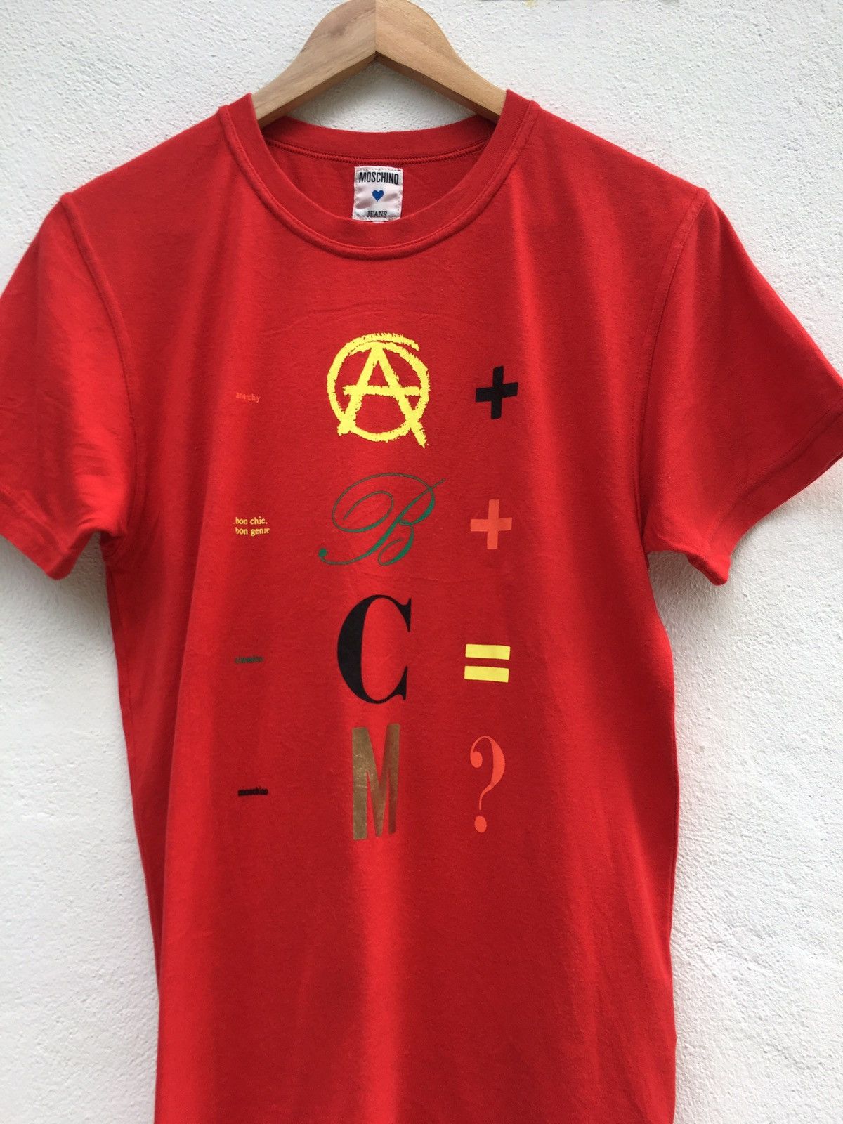 Moschino Moschino Printed A B C Tshirt Size US S / EU 44-46 / 1 - 4 Thumbnail