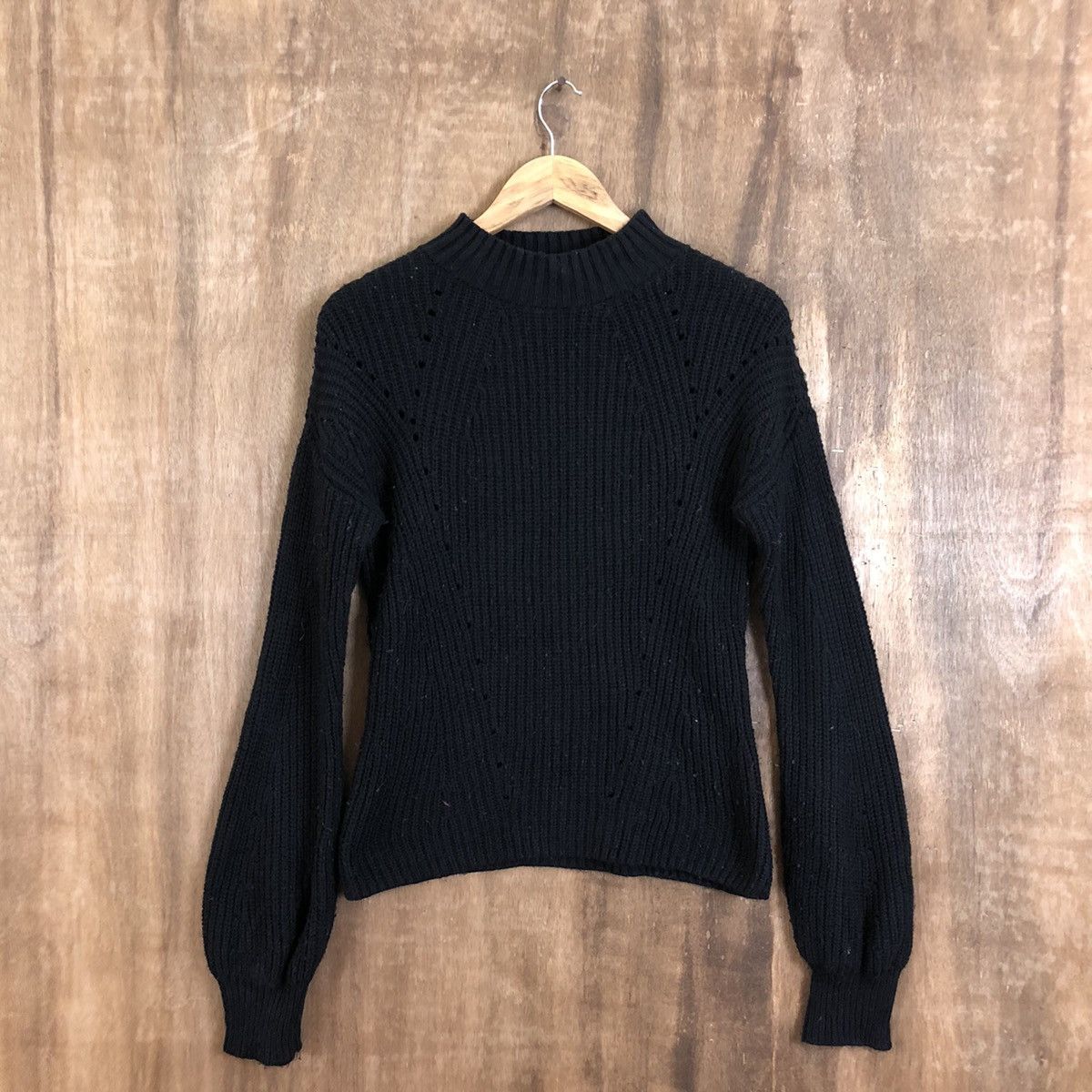 Aran Isles Knitwear Gap Black Turtle Neck Knitwear Sweater #098 Size US S / EU 44-46 / 1 - 1 Thumbnail