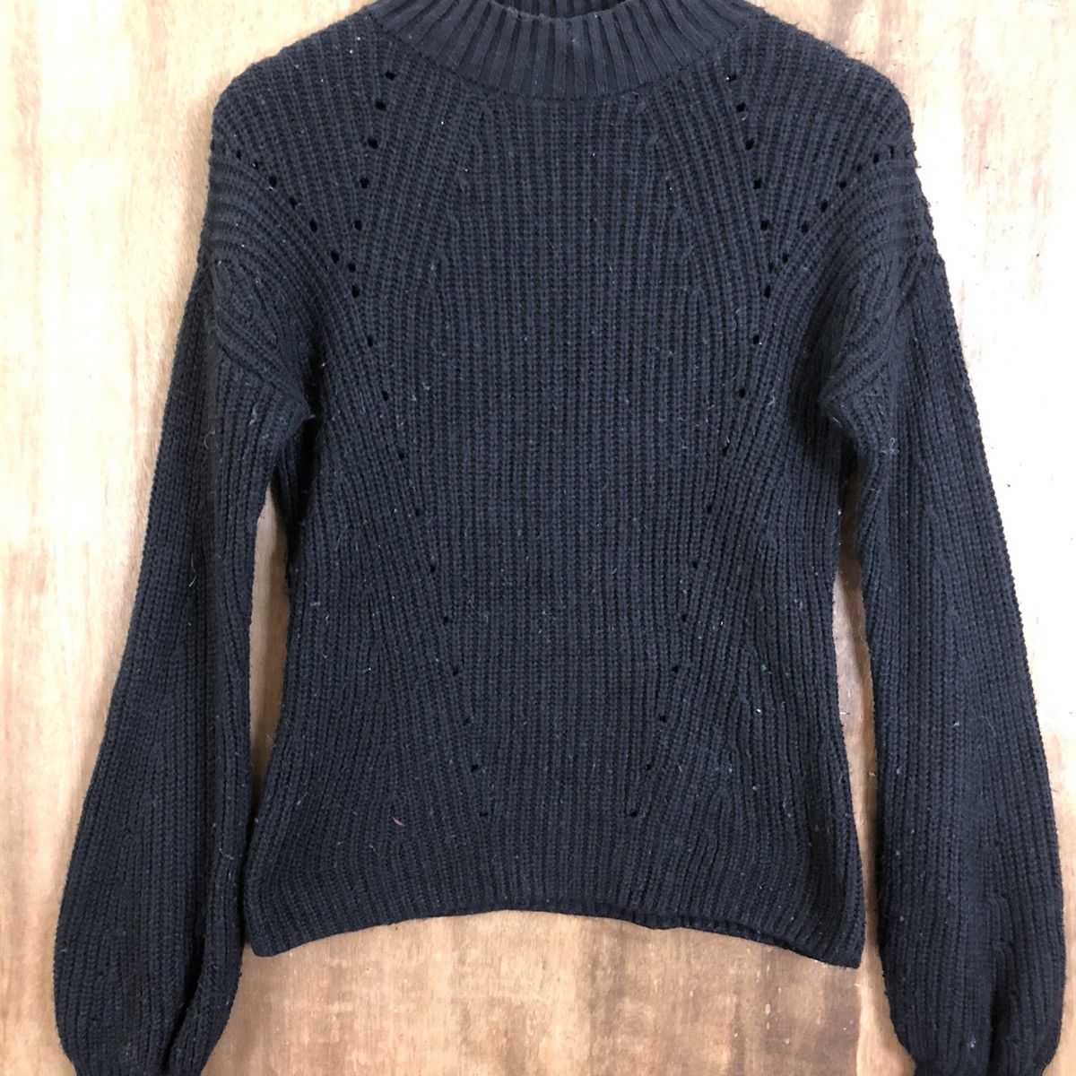 Aran Isles Knitwear Gap Black Turtle Neck Knitwear Sweater #098 Size US S / EU 44-46 / 1 - 3 Thumbnail