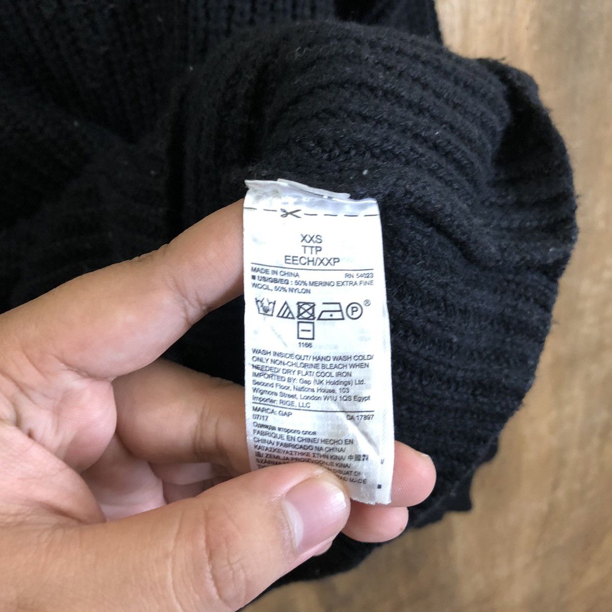 Aran Isles Knitwear Gap Black Turtle Neck Knitwear Sweater #098 Size US S / EU 44-46 / 1 - 5 Thumbnail