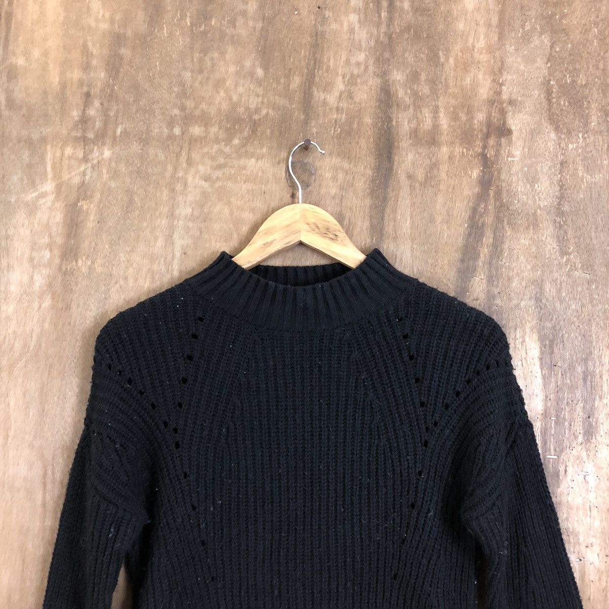 Aran Isles Knitwear Gap Black Turtle Neck Knitwear Sweater #098 Size US S / EU 44-46 / 1 - 2 Thumbnail