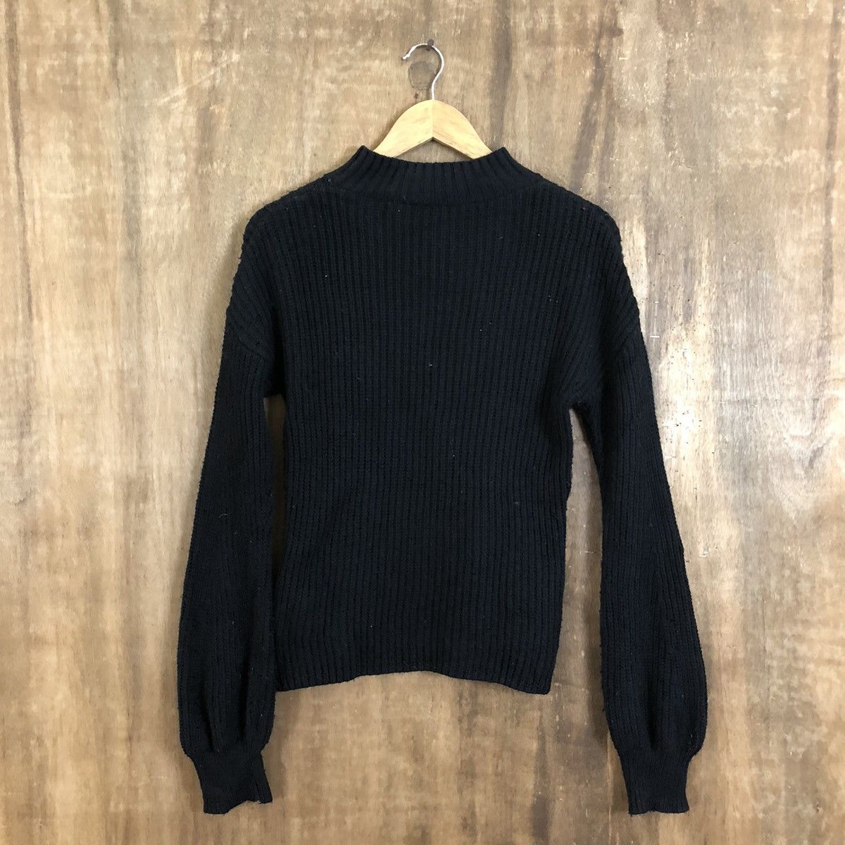 Aran Isles Knitwear Gap Black Turtle Neck Knitwear Sweater #098 Size US S / EU 44-46 / 1 - 6 Thumbnail