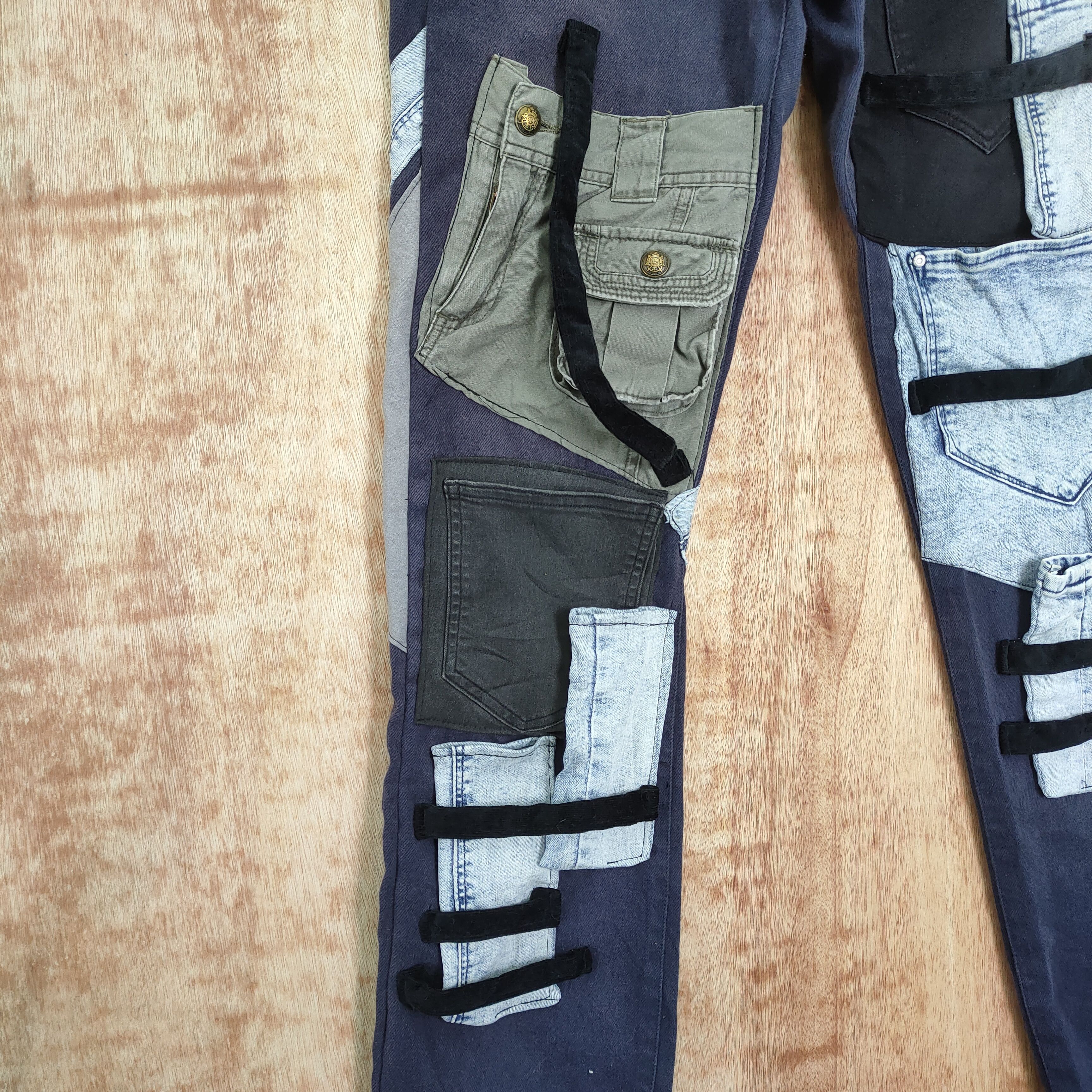 SHIPS SHIP FADED CUSTOM BONDAGE CARGO PANTS MULTIPOCKET TACTICAL Size US 30 / EU 46 - 10 Thumbnail
