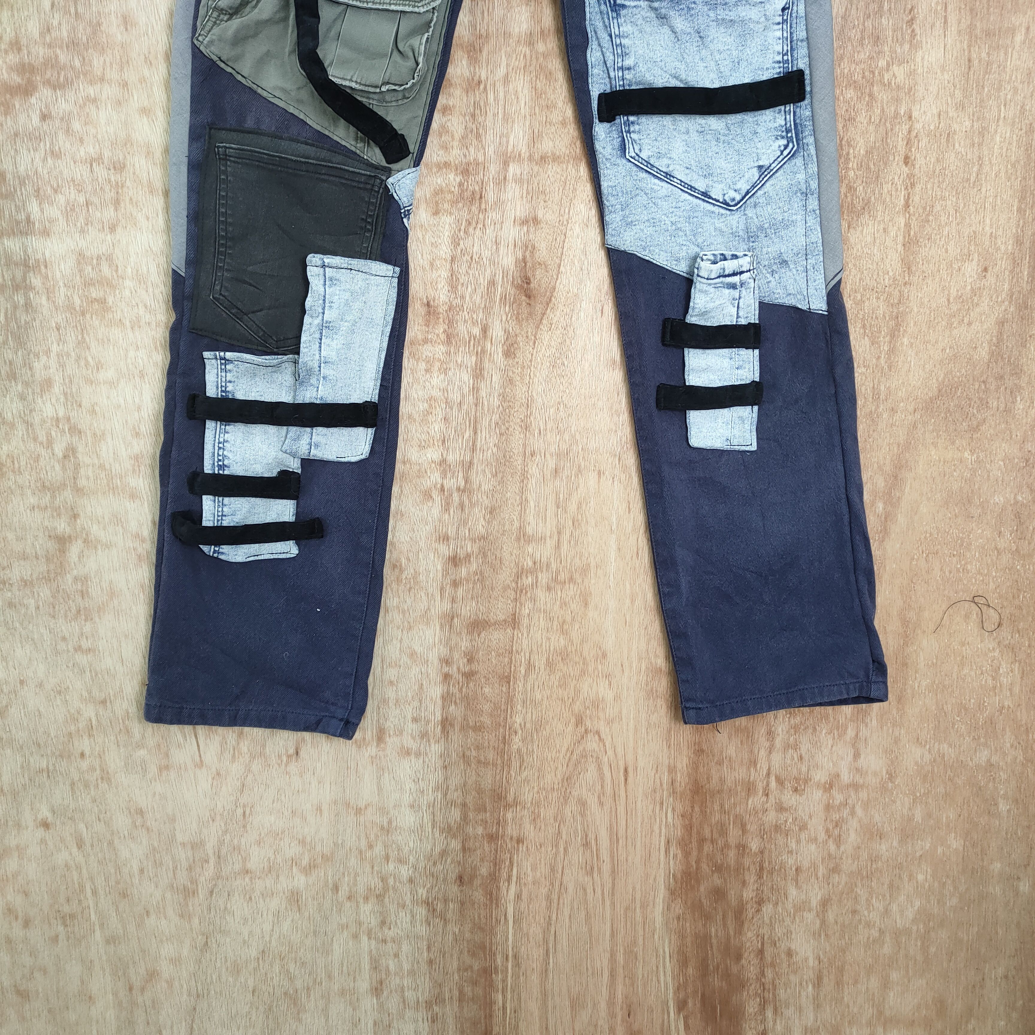 SHIPS SHIP FADED CUSTOM BONDAGE CARGO PANTS MULTIPOCKET TACTICAL Size US 30 / EU 46 - 3 Thumbnail
