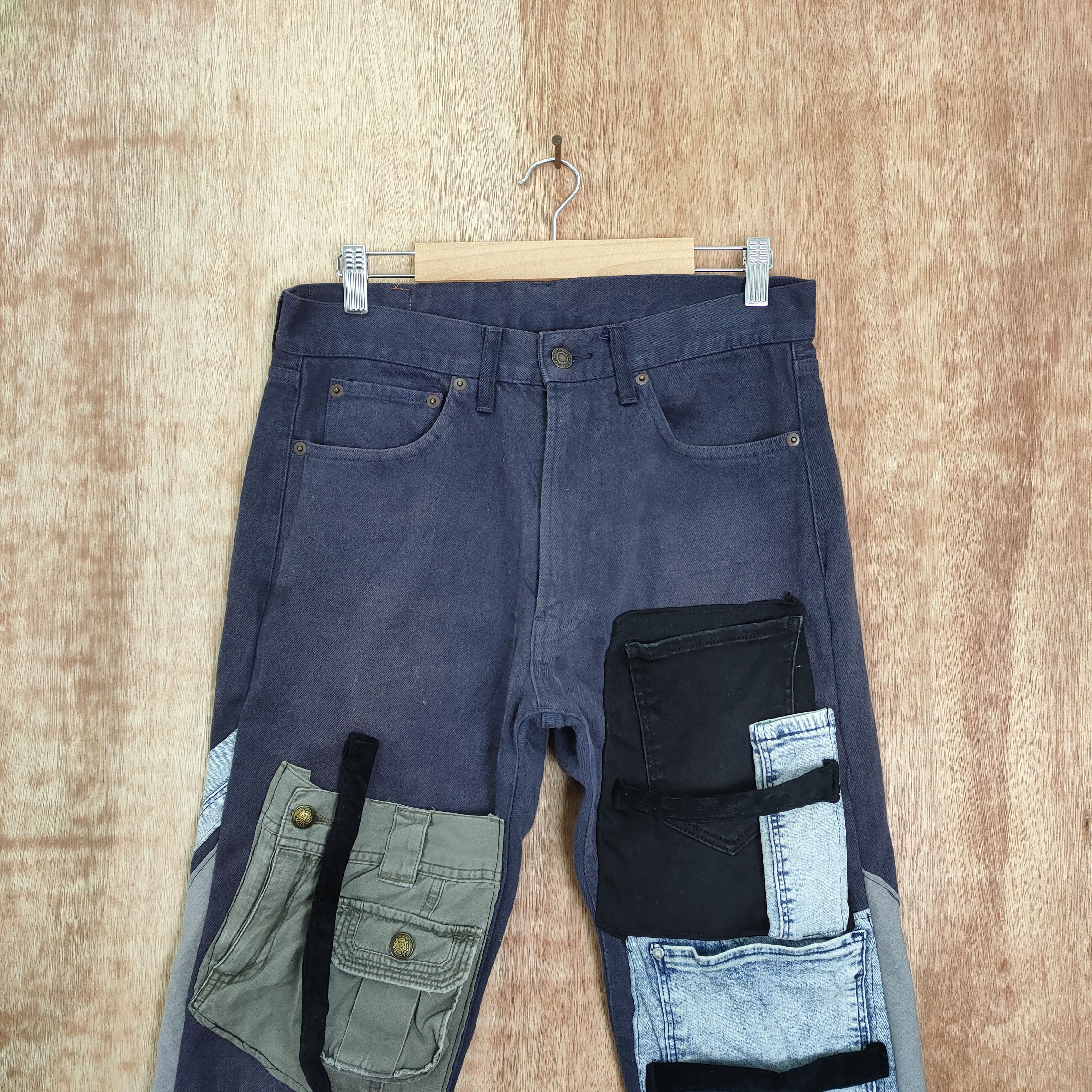 SHIPS SHIP FADED CUSTOM BONDAGE CARGO PANTS MULTIPOCKET TACTICAL Size US 30 / EU 46 - 2 Thumbnail
