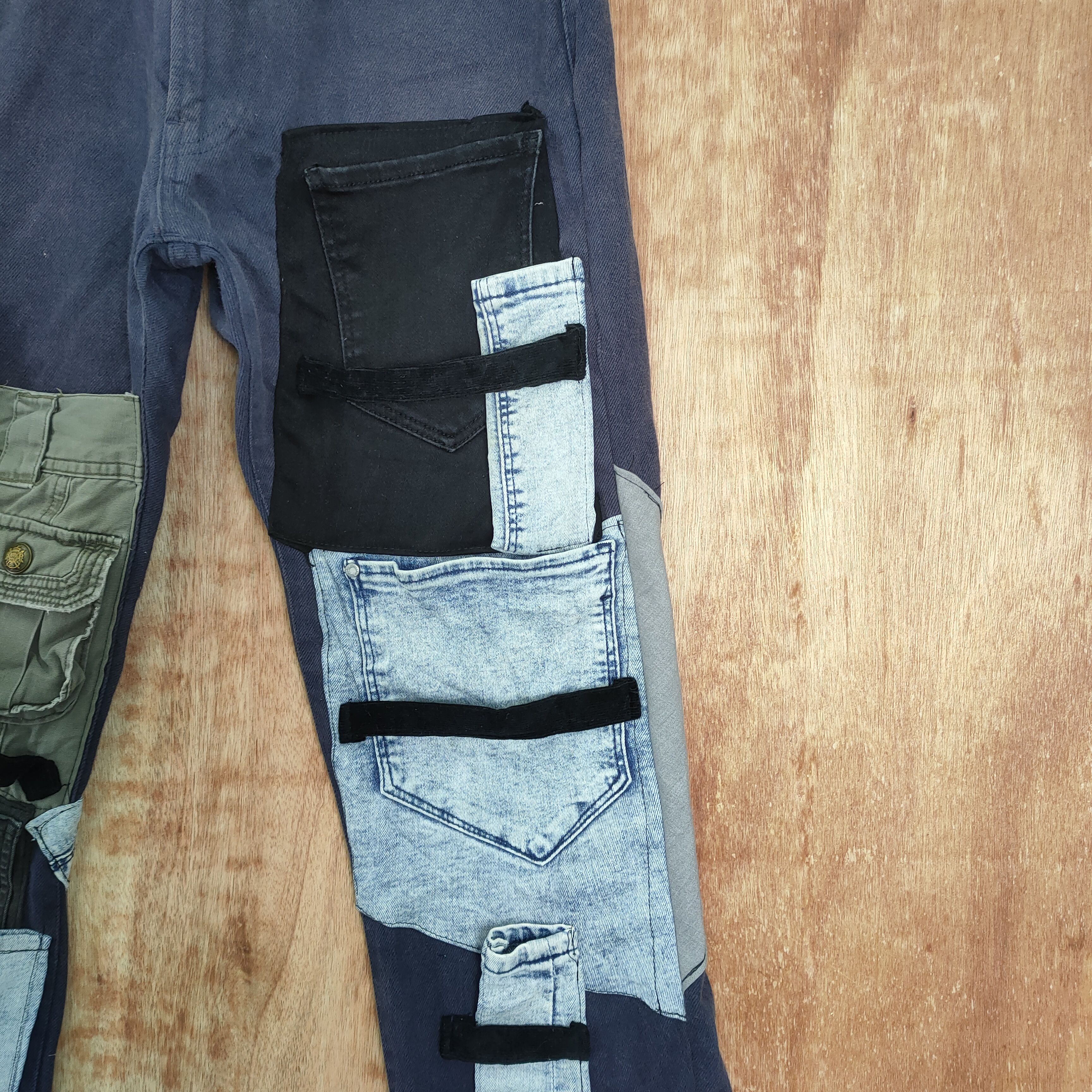 SHIPS SHIP FADED CUSTOM BONDAGE CARGO PANTS MULTIPOCKET TACTICAL Size US 30 / EU 46 - 9 Thumbnail