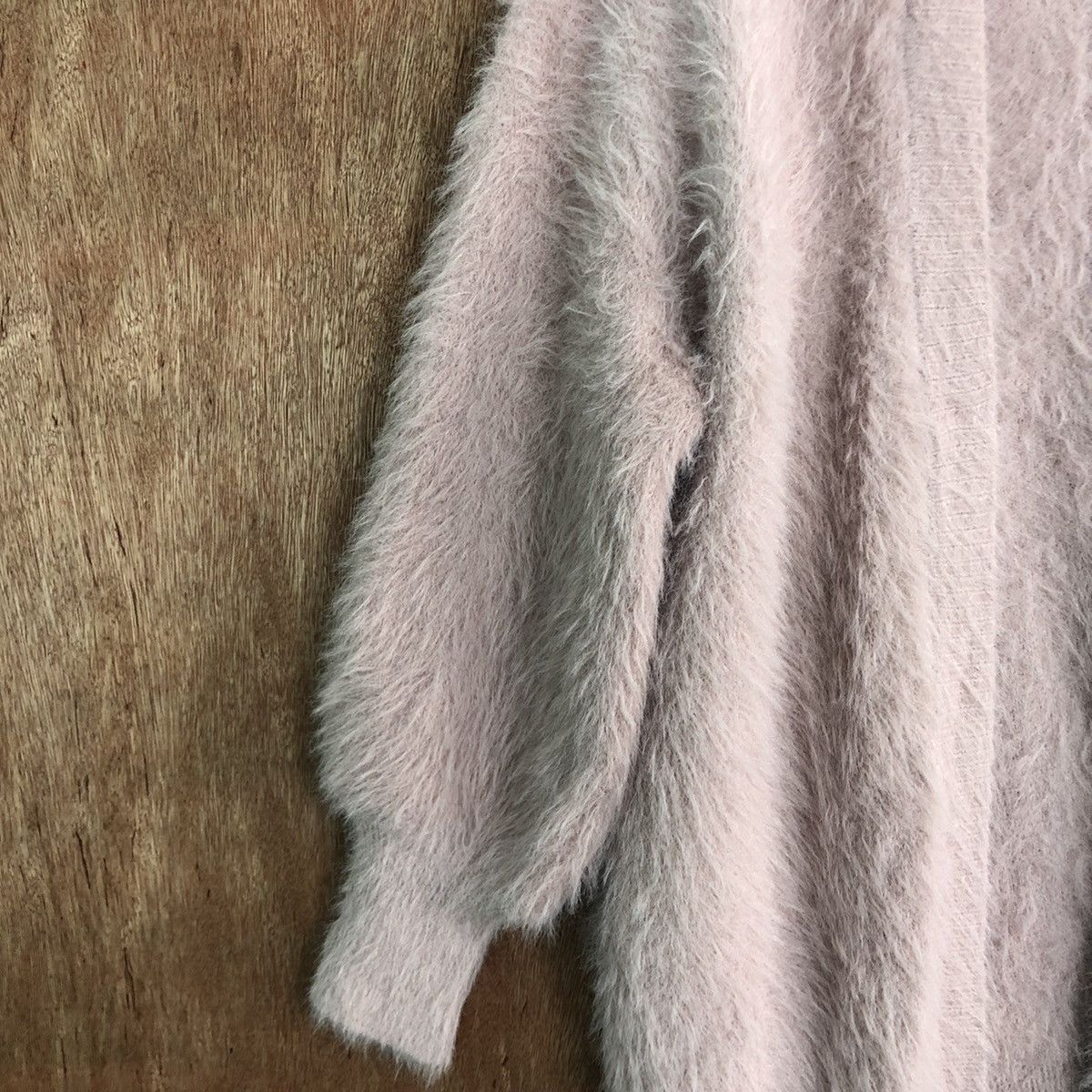 Homespun Knitwear × Japanese Brand Gu Japan Pink Mohair Cardigan Fur Knitwear Size US M / EU 48-50 / 2 - 7 Thumbnail