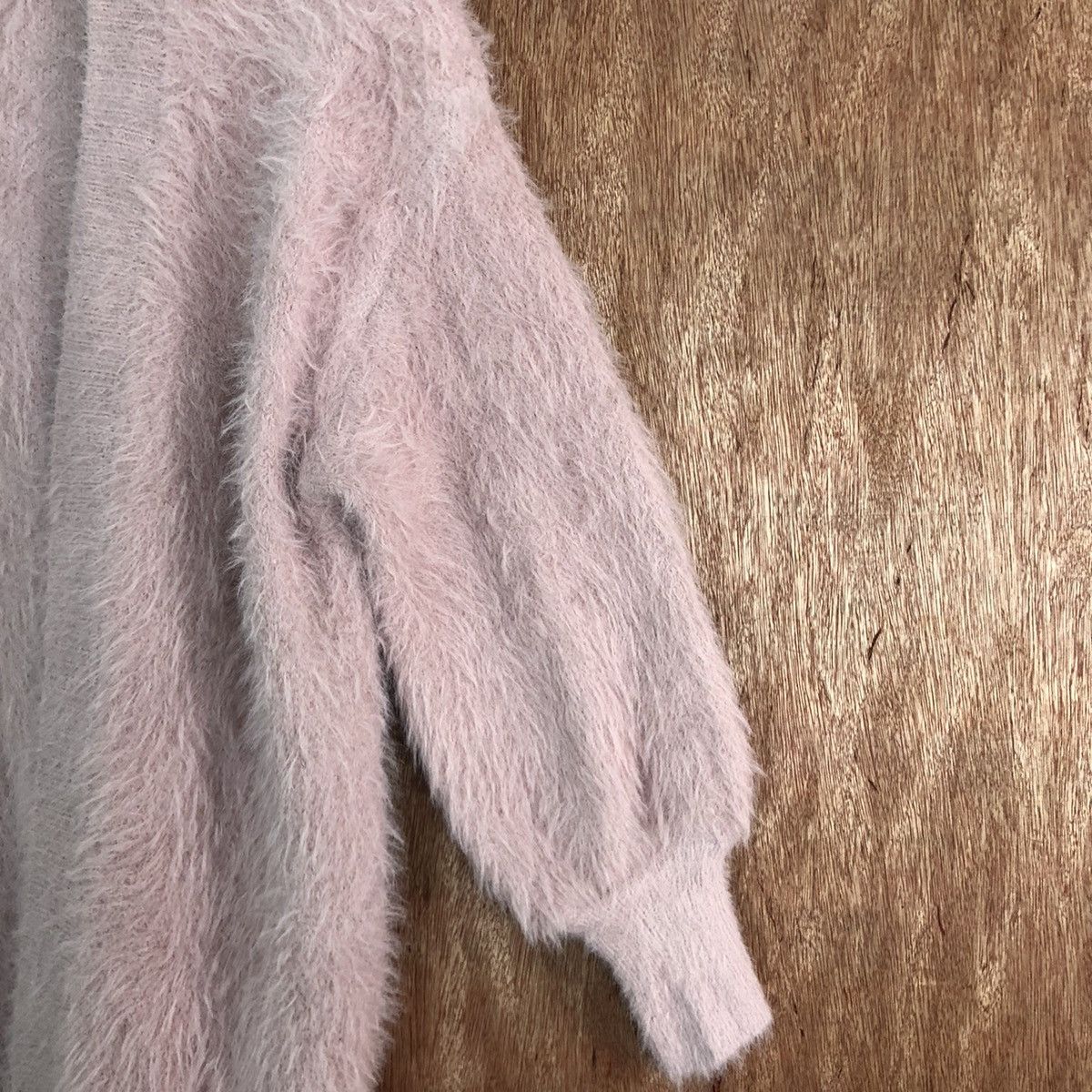 Homespun Knitwear × Japanese Brand Gu Japan Pink Mohair Cardigan Fur Knitwear Size US M / EU 48-50 / 2 - 5 Thumbnail