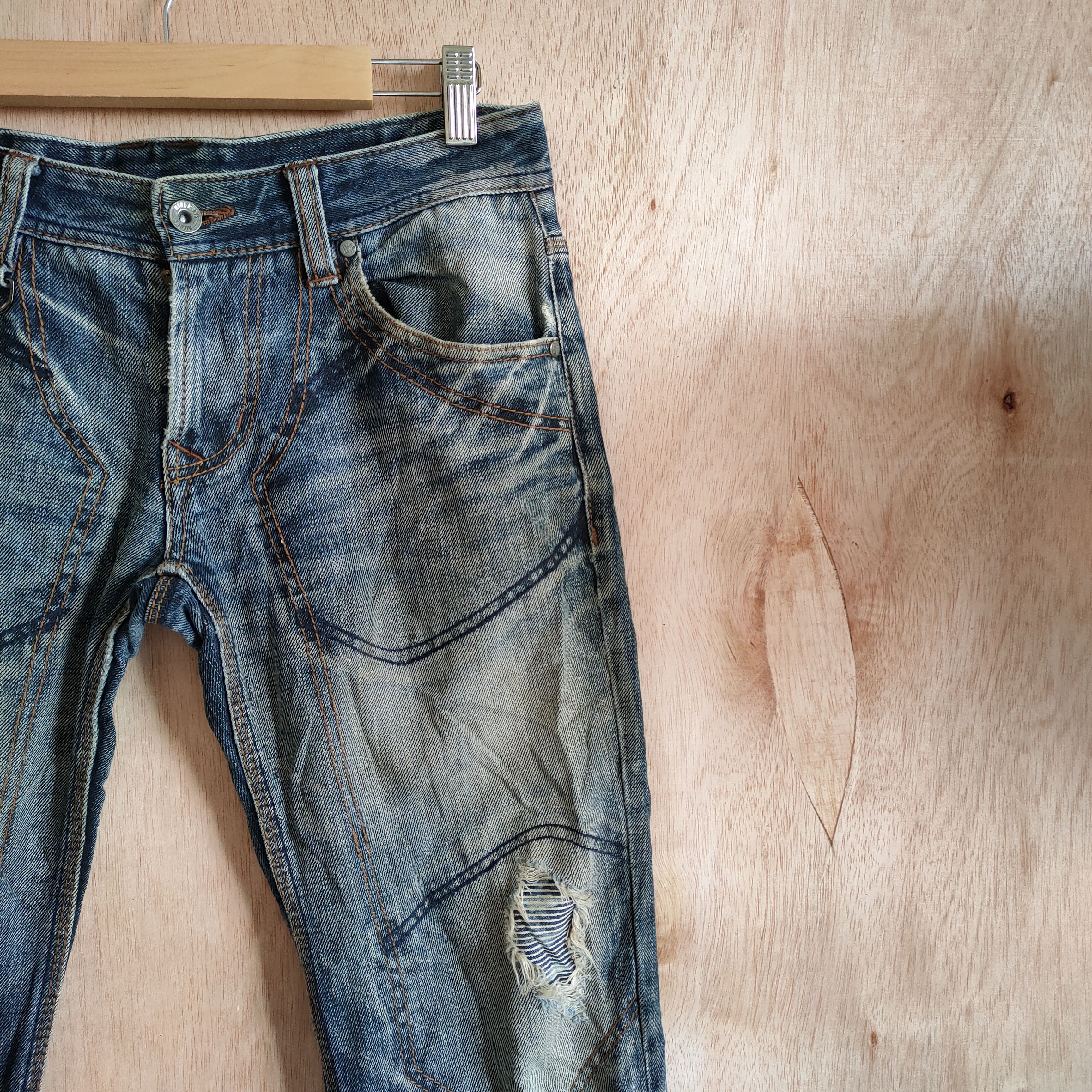 HIDEAWAYS VINTAGE HIDEAWAYS DISTRESSED DOUBLE KNEE STYLE JEANS PANTS Size US 30 / EU 46 - 5 Thumbnail