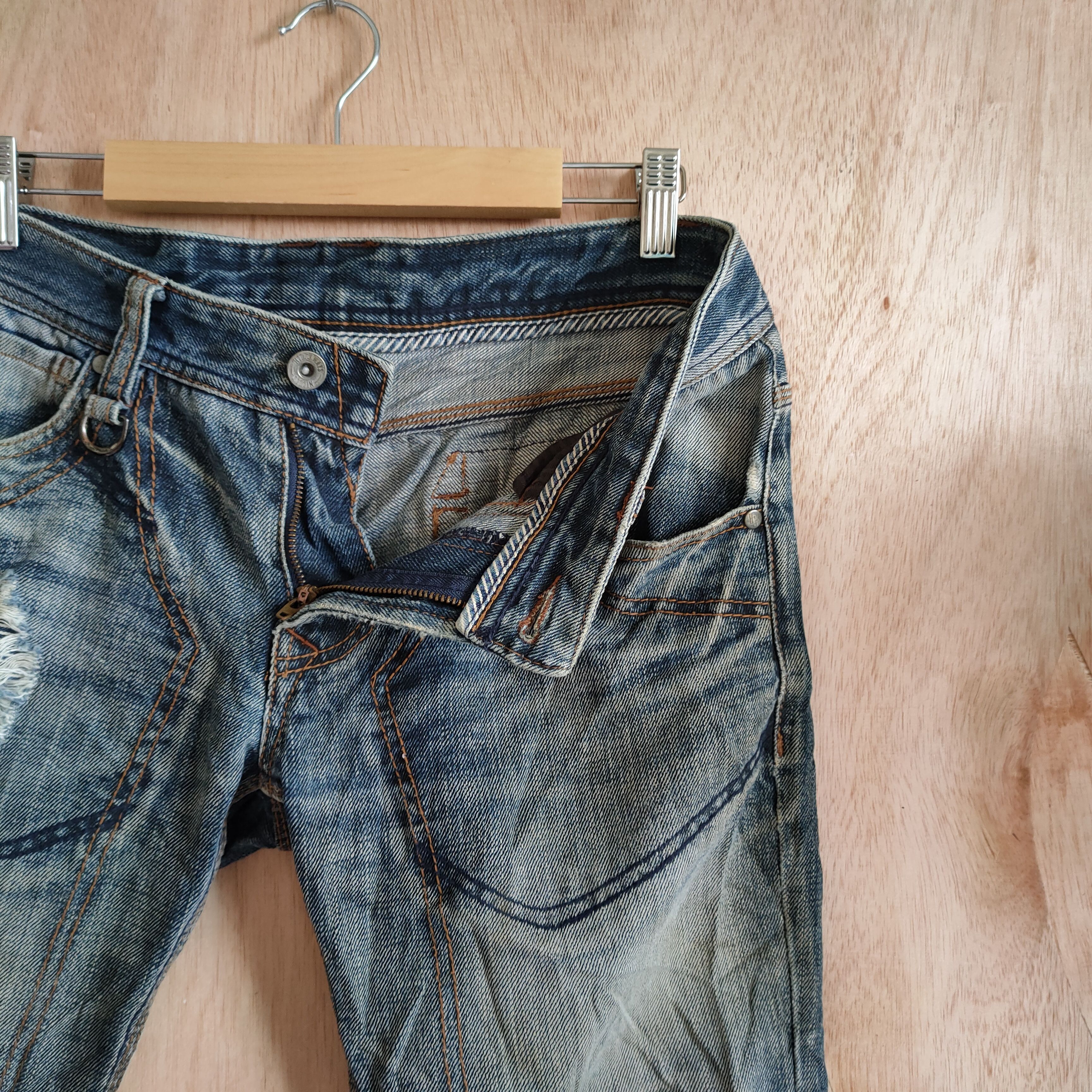 HIDEAWAYS VINTAGE HIDEAWAYS DISTRESSED DOUBLE KNEE STYLE JEANS PANTS Size US 30 / EU 46 - 7 Thumbnail