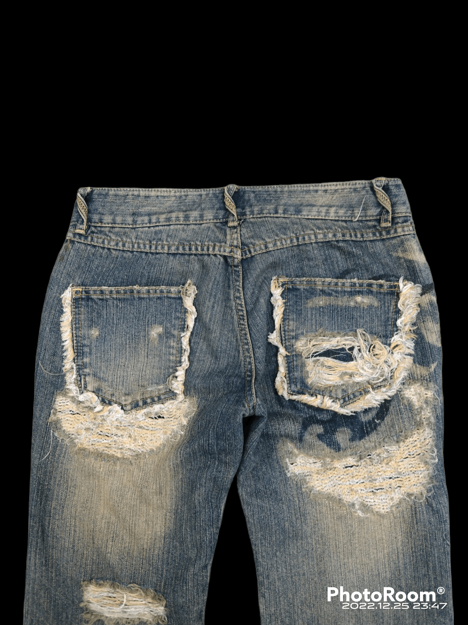 Japanese Brand THRASH RIPED LAST SINCE 2005 DENIM PANTS Size US 29 - 5 Thumbnail