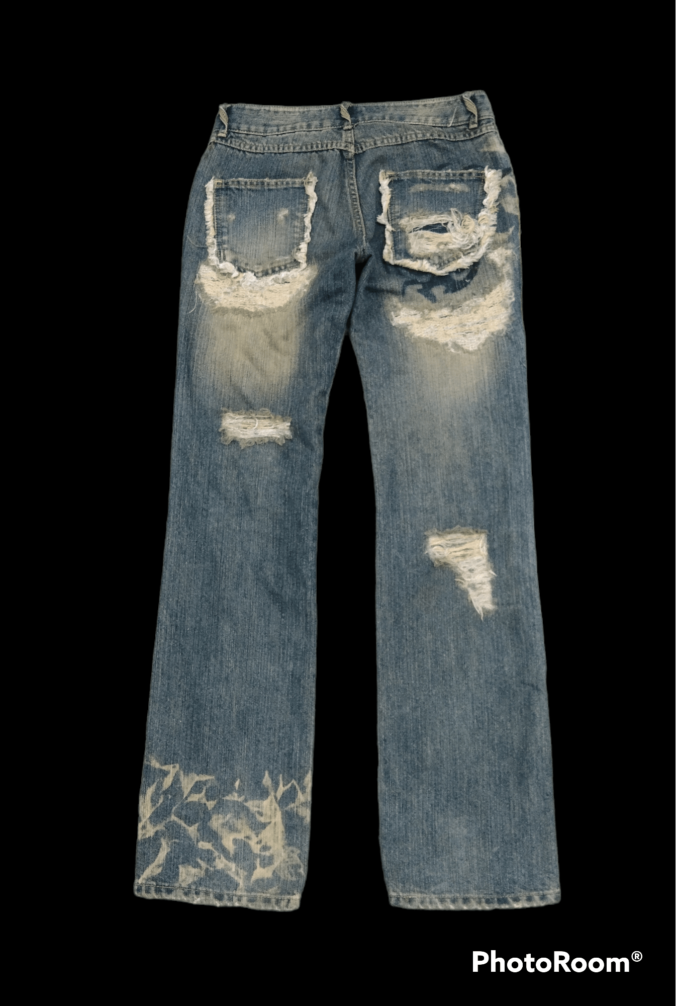Japanese Brand THRASH RIPED LAST SINCE 2005 DENIM PANTS Size US 29 - 3 Thumbnail