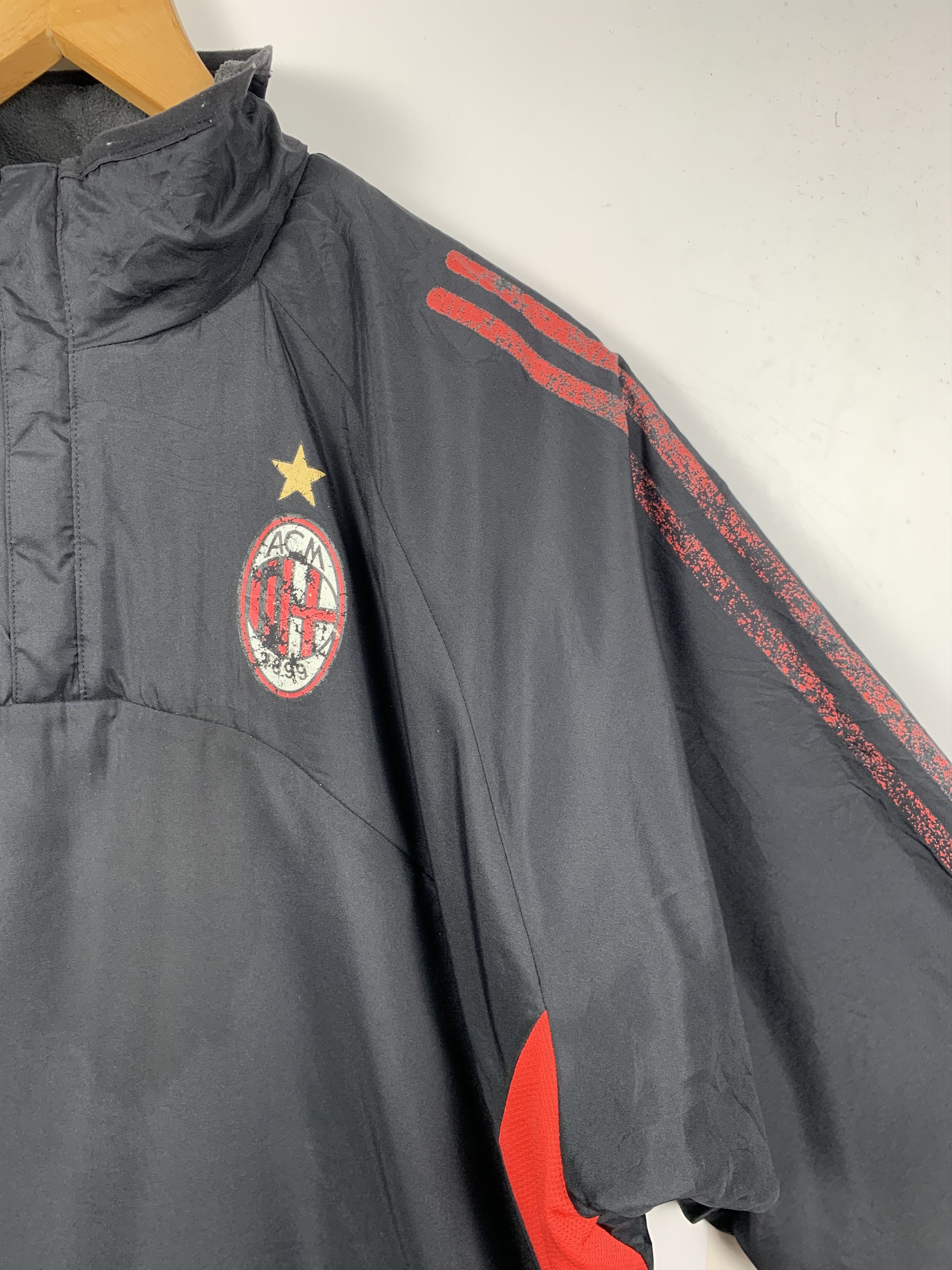Adidas × Vintage Vintage Adidas Ac Milan Anorak Half Zipper Jacket Size US M / EU 48-50 / 2 - 6 Thumbnail