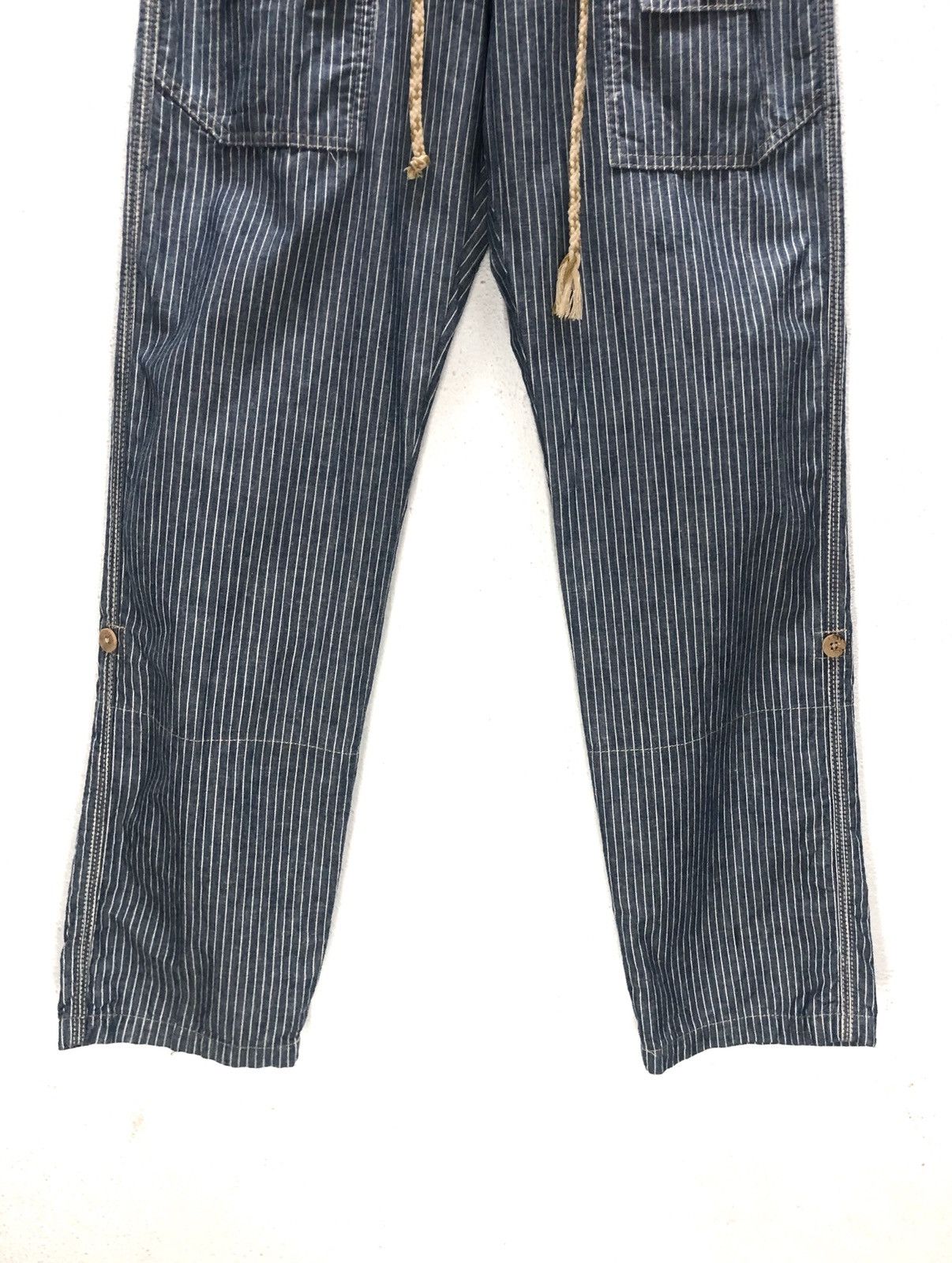 Back Number Stripes Japanese Brand Casual Pants