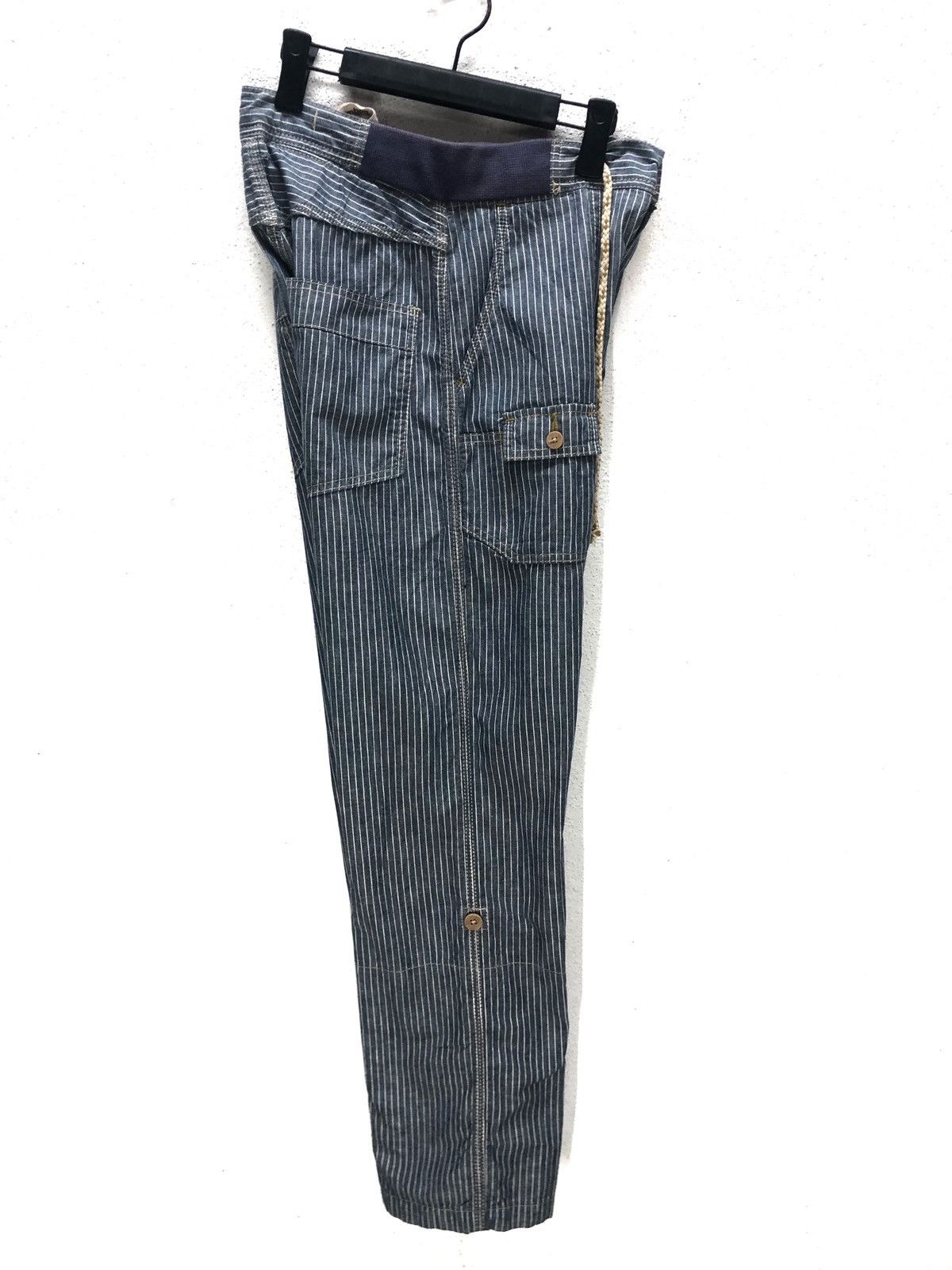 Back Number Stripes Japanese Brand Casual Pants