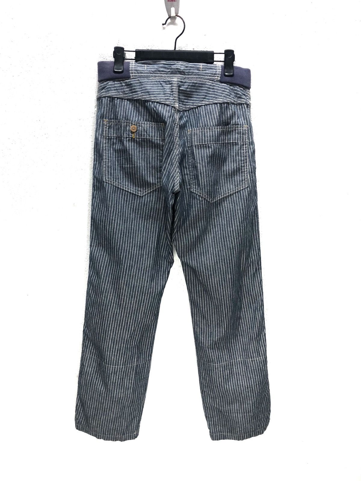 Back Number Stripes Japanese Brand Casual Pants