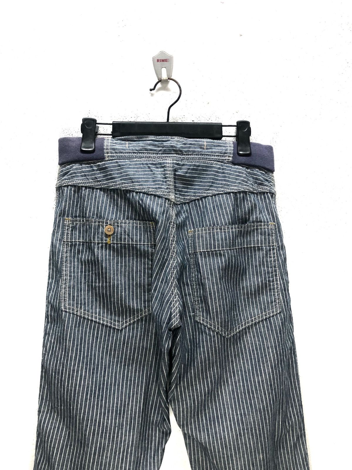 Back Number Stripes Japanese Brand Casual Pants
