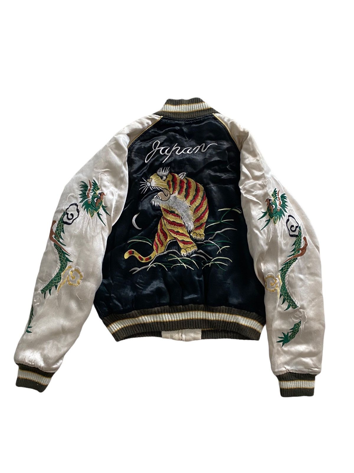 Vintage Vintage Jacket Sukajan embroidery Dragon Tiger Gucci design Grailed