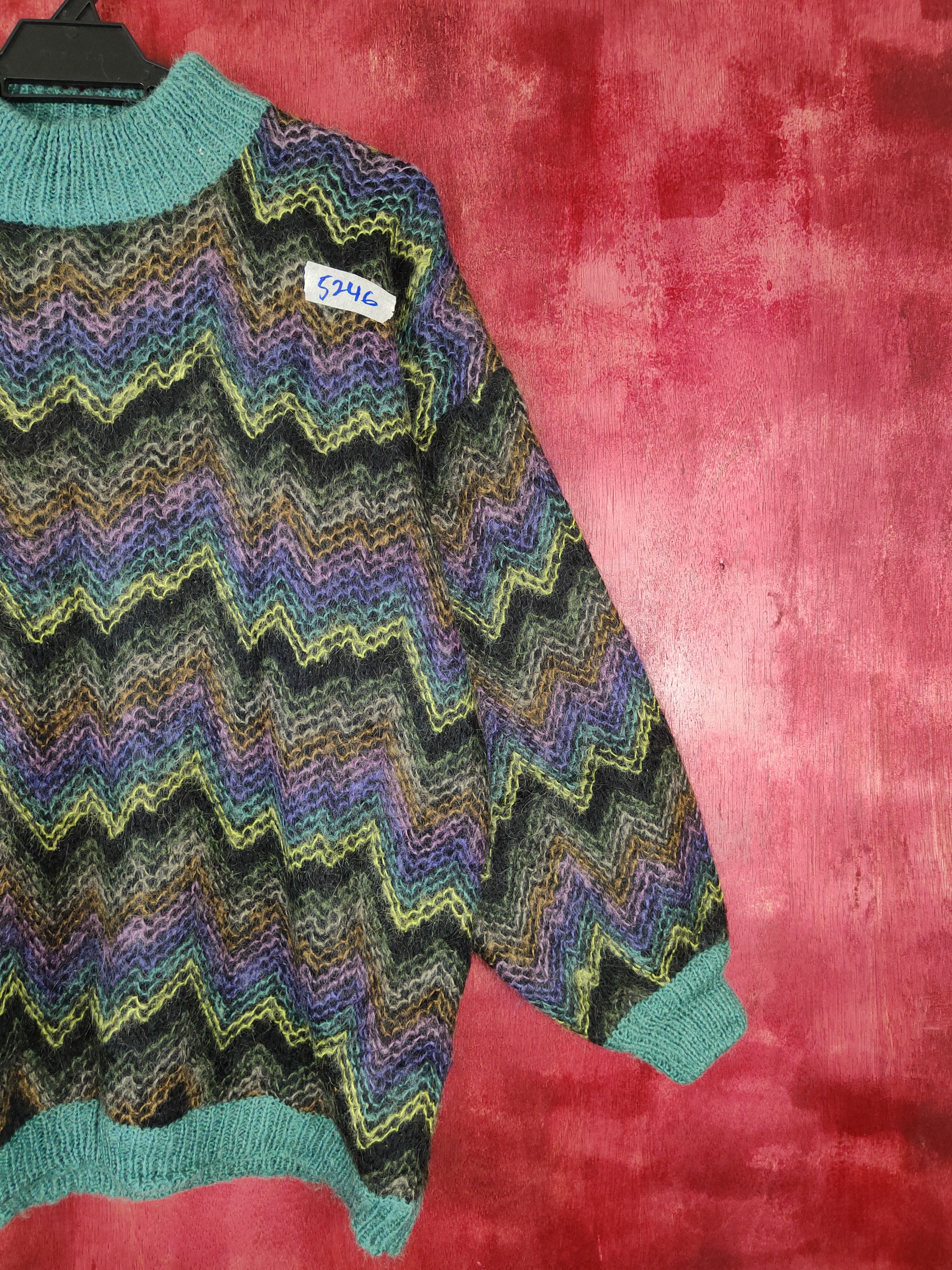 Hypebeast × Japanese Brand Japan stripe mohair sweatshirt Knitwear #5246 Size US M / EU 48-50 / 2 - 4 Thumbnail