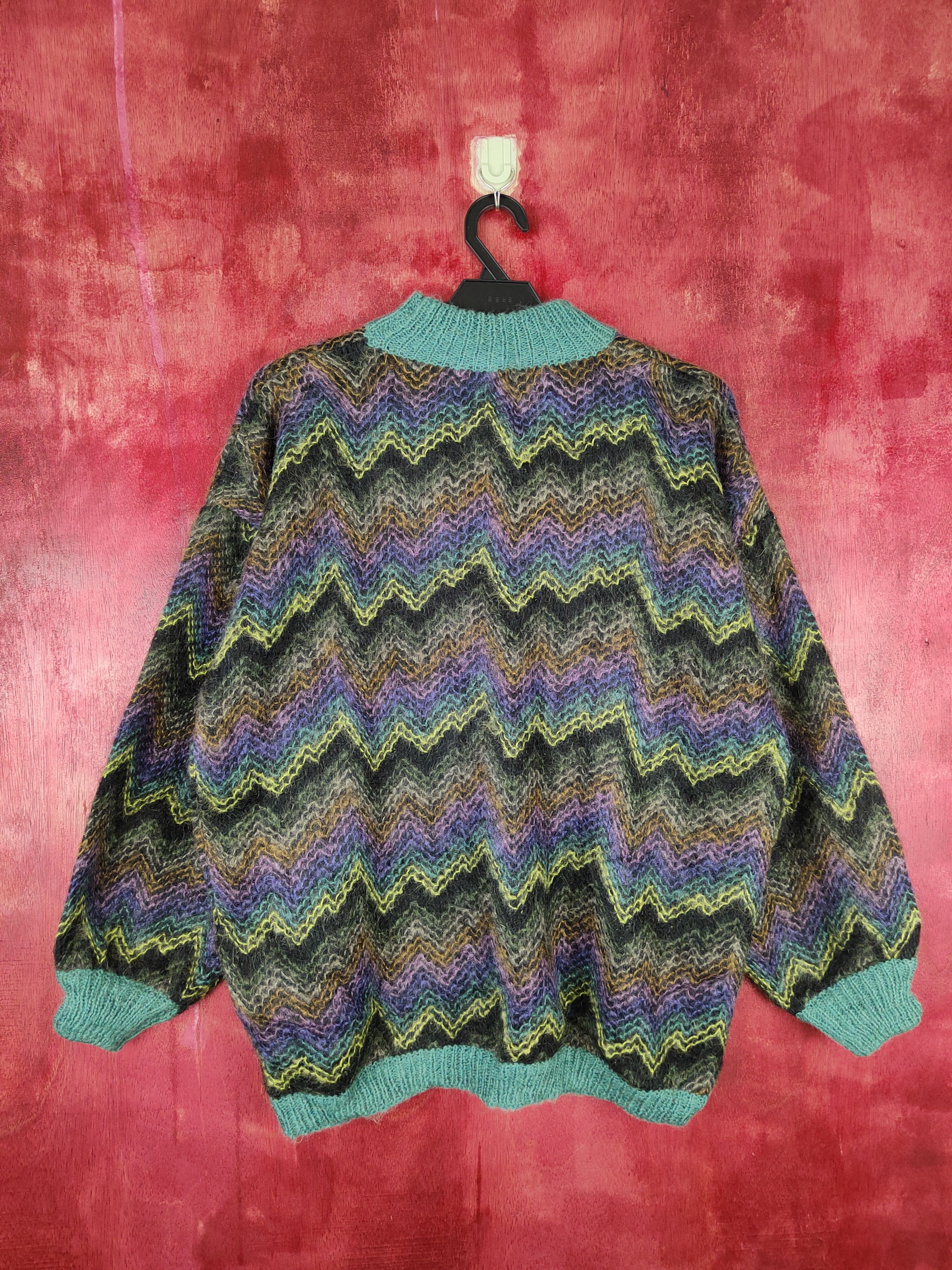 Hypebeast × Japanese Brand Japan stripe mohair sweatshirt Knitwear #5246 Size US M / EU 48-50 / 2 - 5 Thumbnail