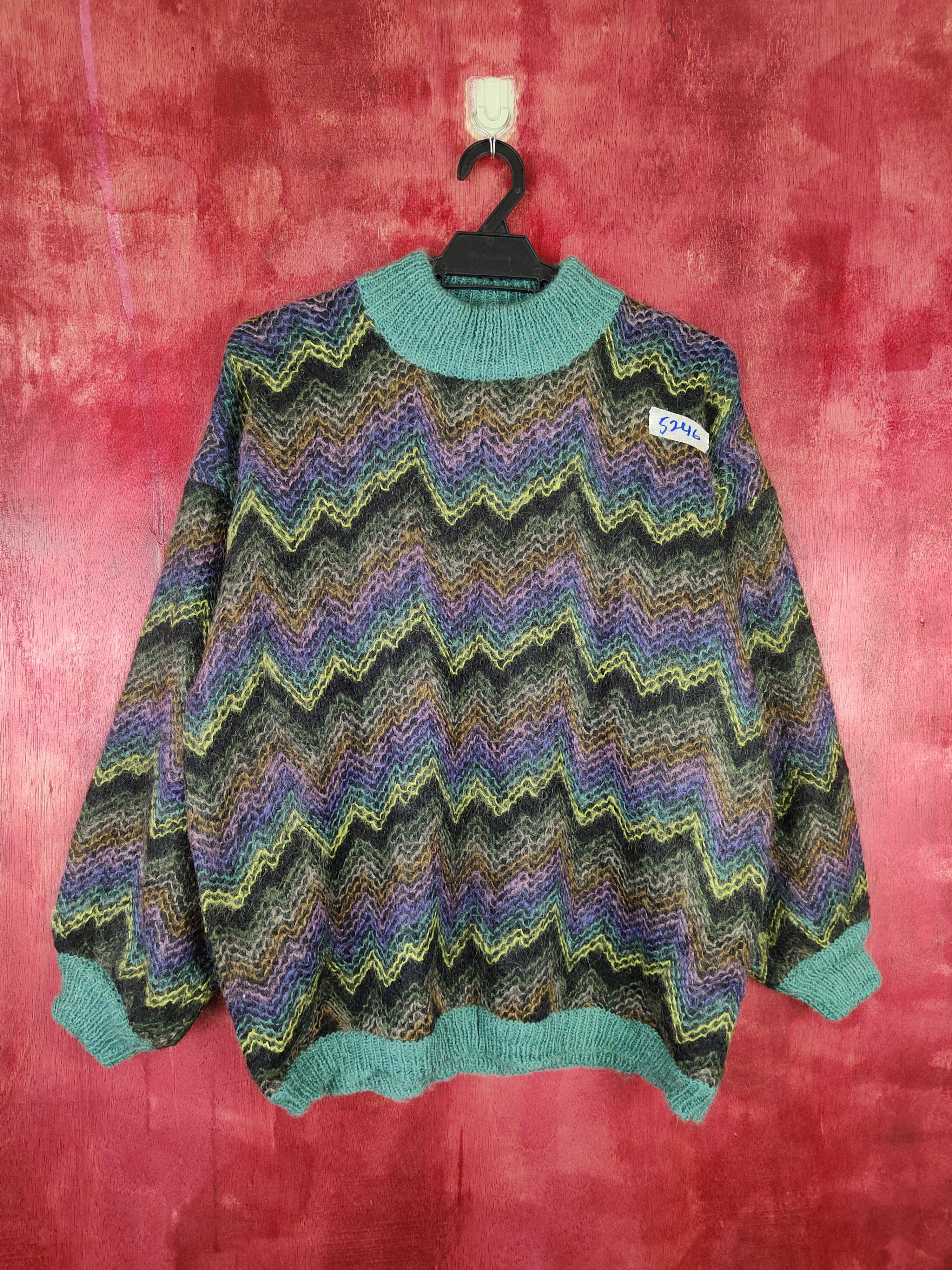 Hypebeast × Japanese Brand Japan stripe mohair sweatshirt Knitwear #5246 Size US M / EU 48-50 / 2 - 1 Thumbnail