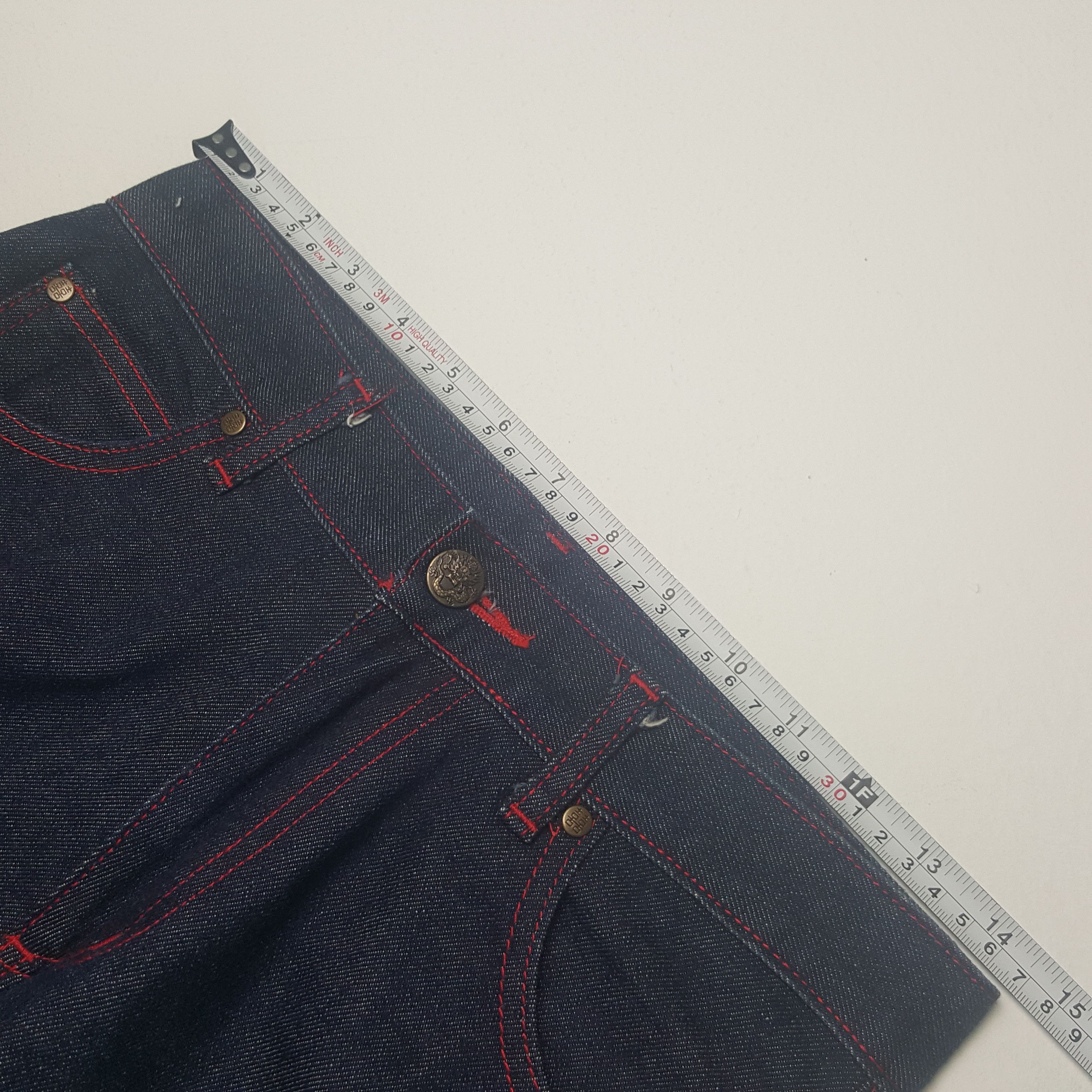 Japanese Brand × Vintage Vintage Vivienne Tam Dragon Embroidery Design Denim Jeans Size 29" - 7 Thumbnail