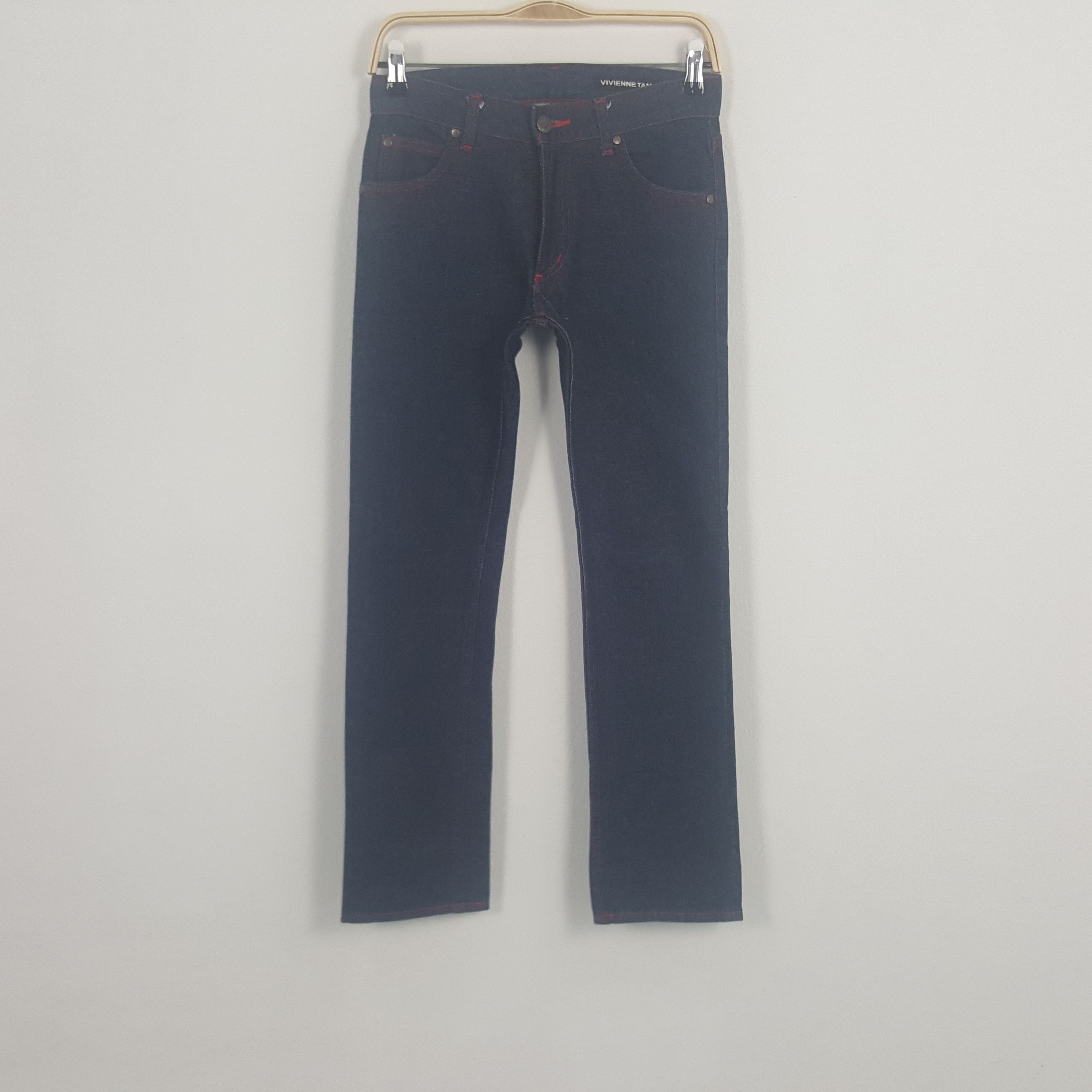 Japanese Brand × Vintage Vintage Vivienne Tam Dragon Embroidery Design Denim Jeans Size 29" - 4 Thumbnail