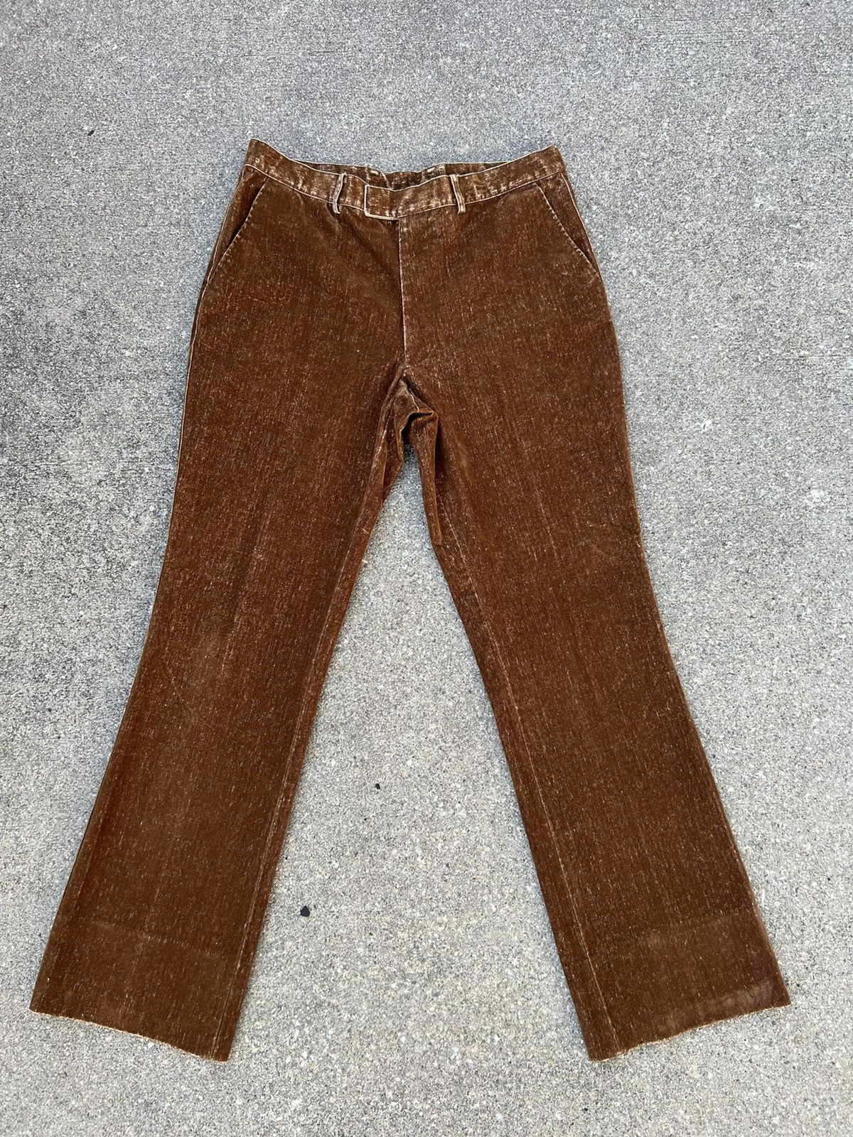 The Suit Company Japan Brown Flocking Rayon Bootcut Trouser