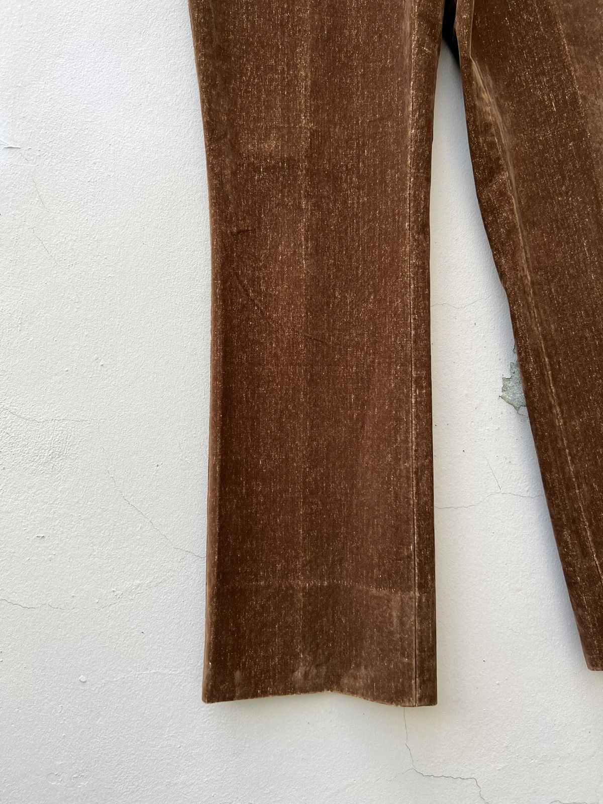 Vintage The Suit Company Japan Brown Flocking Rayon Bootcut Trouser Size US 32 / EU 48 - 5 Thumbnail