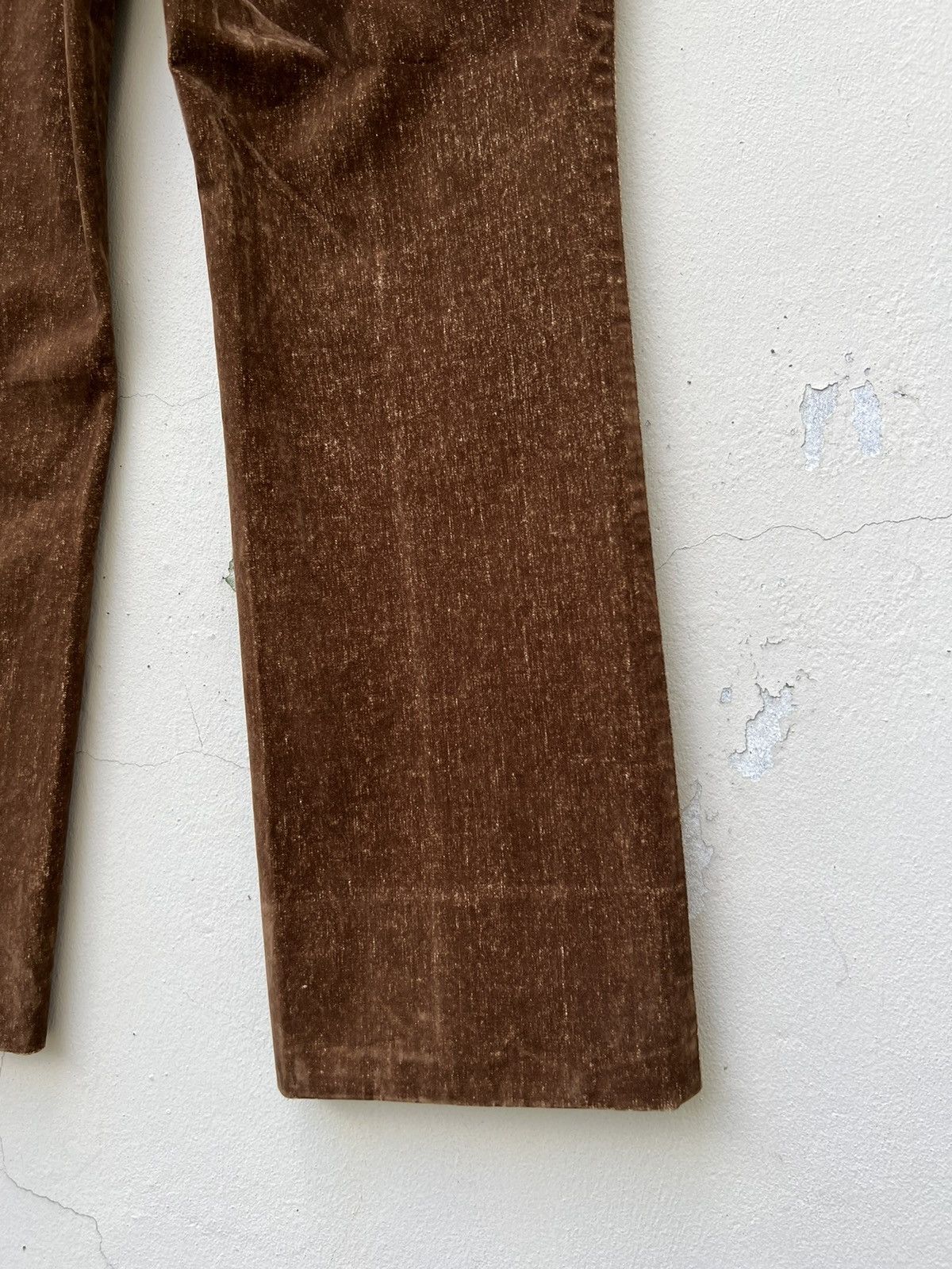 Vintage The Suit Company Japan Brown Flocking Rayon Bootcut Trouser Size US 32 / EU 48 - 12 Thumbnail