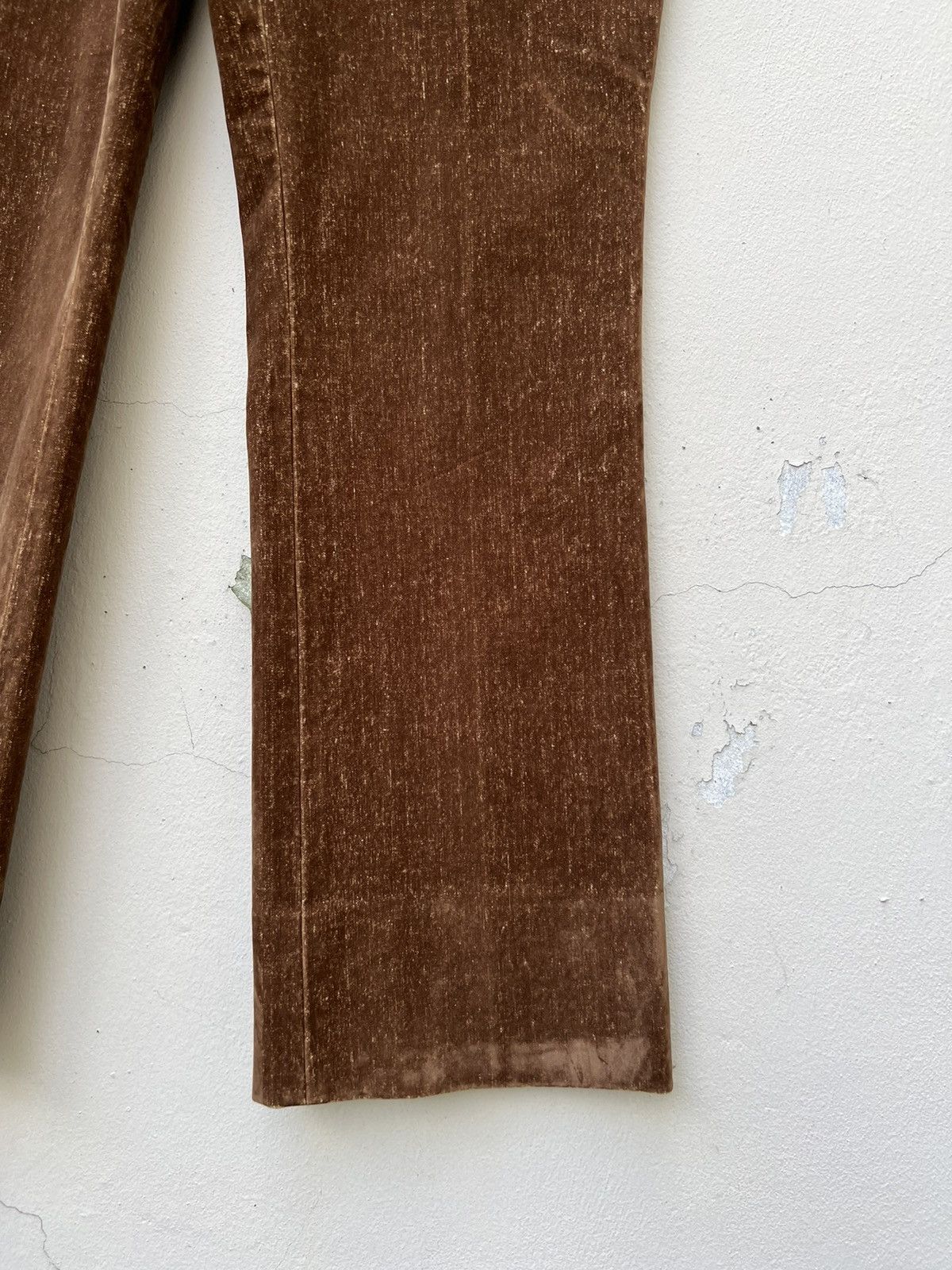 Vintage The Suit Company Japan Brown Flocking Rayon Bootcut Trouser Size US 32 / EU 48 - 7 Thumbnail