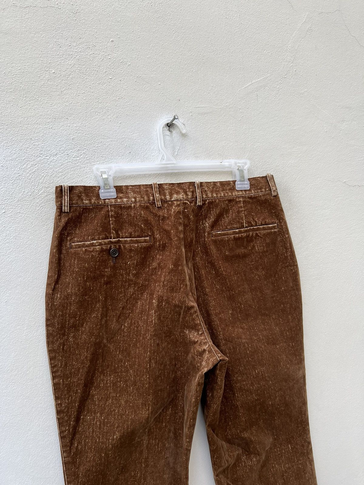 Vintage The Suit Company Japan Brown Flocking Rayon Bootcut Trouser Size US 32 / EU 48 - 9 Thumbnail