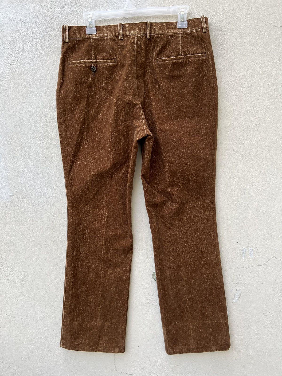 Vintage The Suit Company Japan Brown Flocking Rayon Bootcut Trouser Size US 32 / EU 48 - 8 Thumbnail