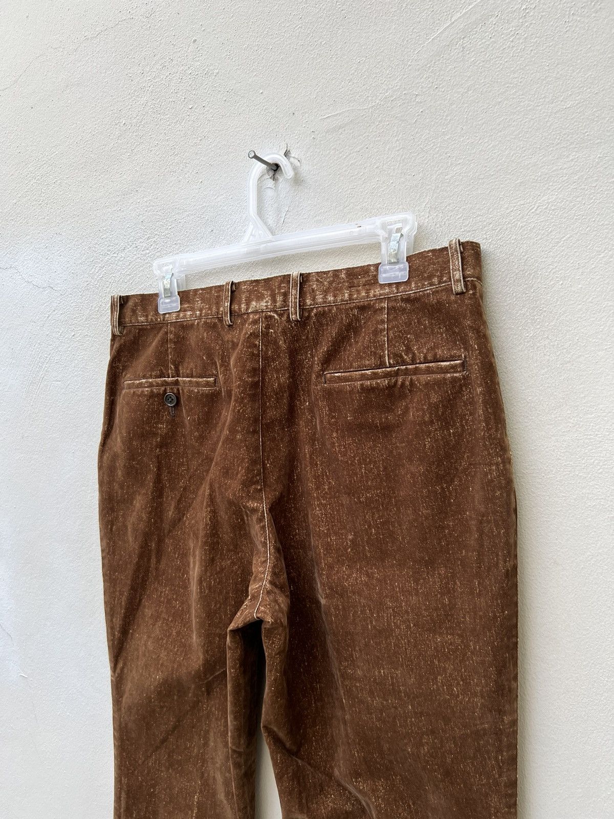 Vintage The Suit Company Japan Brown Flocking Rayon Bootcut Trouser Size US 32 / EU 48 - 11 Thumbnail