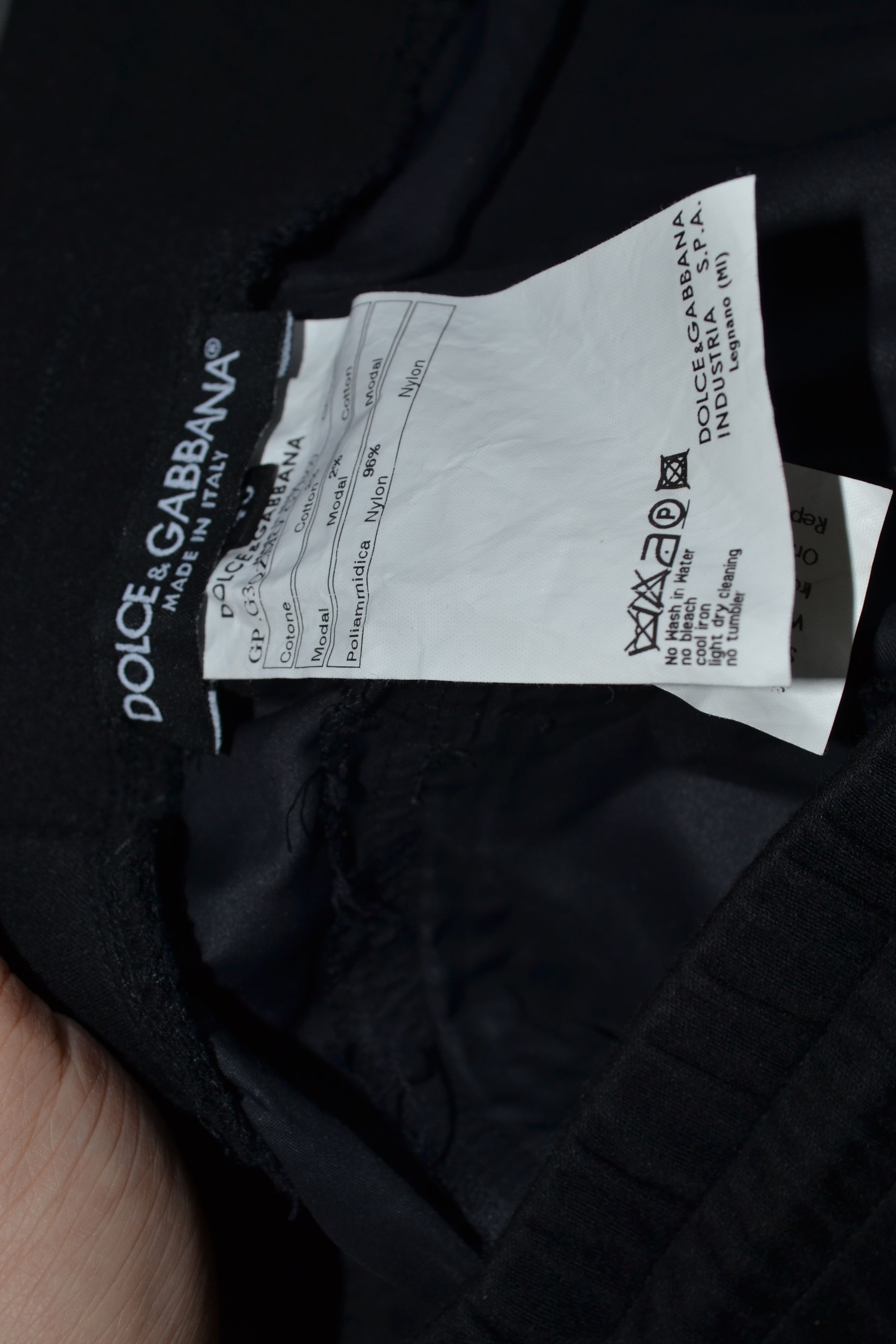 Dolce & Gabbana DOLCE GABBANA Pants Nylon Track Trousers D&G Black Soccer Size US 26 / EU 42 - 3 Thumbnail
