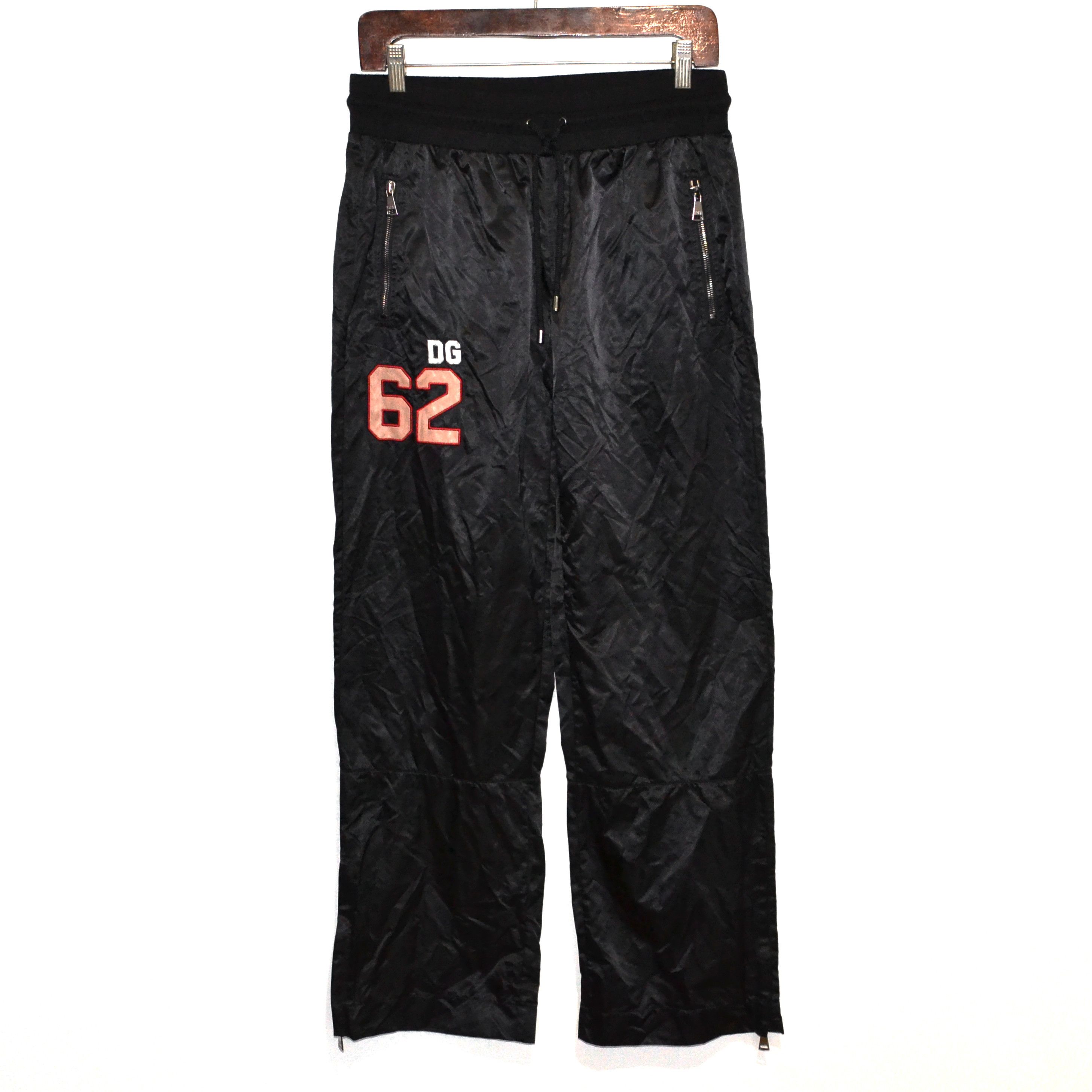 Dolce & Gabbana DOLCE GABBANA Pants Nylon Track Trousers D&G Black Soccer Size US 26 / EU 42 - 1 Thumbnail