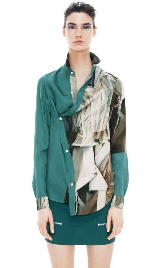 Acne Studios Shirt Long Sleeve Arona Bamboo Print Blouse