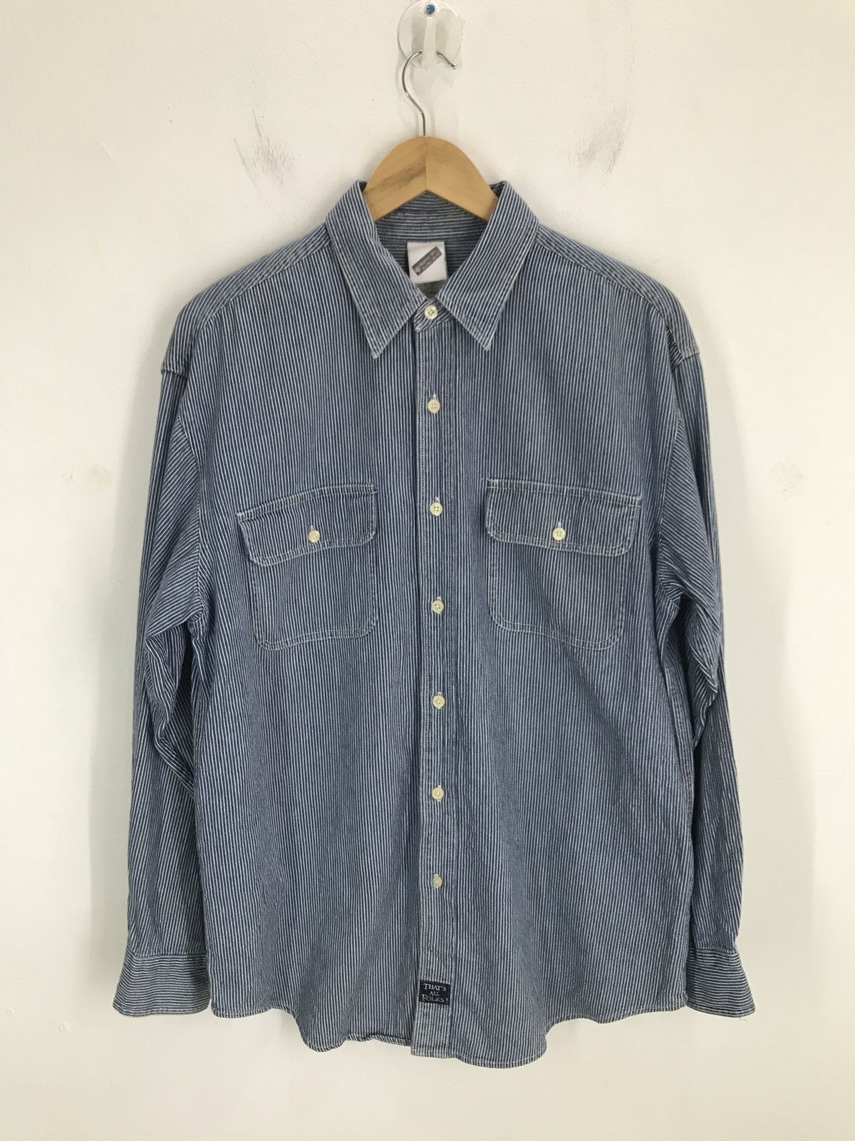 Cartoon Network Vintage 90s Looney Tunes Embroidered Hickory Denim Shirt Size US L / EU 52-54 / 3 - 4 Thumbnail