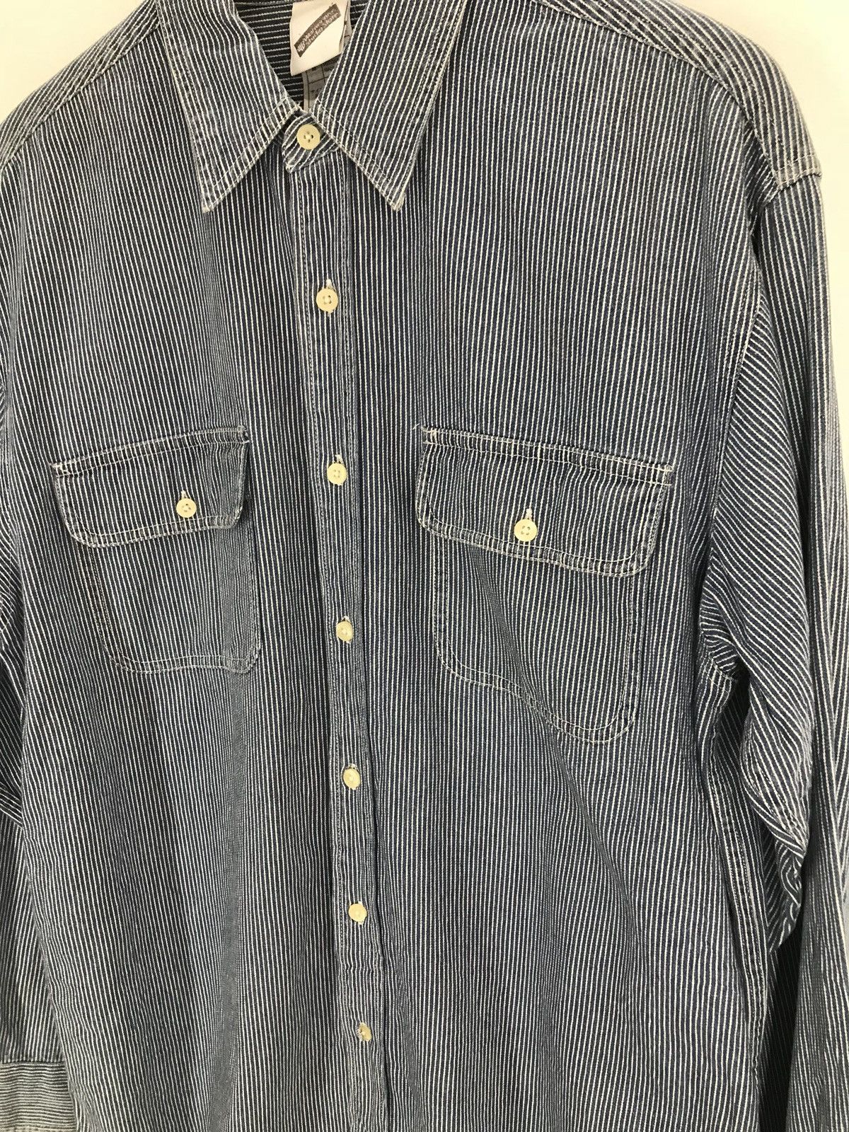 Cartoon Network Vintage 90s Looney Tunes Embroidered Hickory Denim Shirt Size US L / EU 52-54 / 3 - 6 Thumbnail