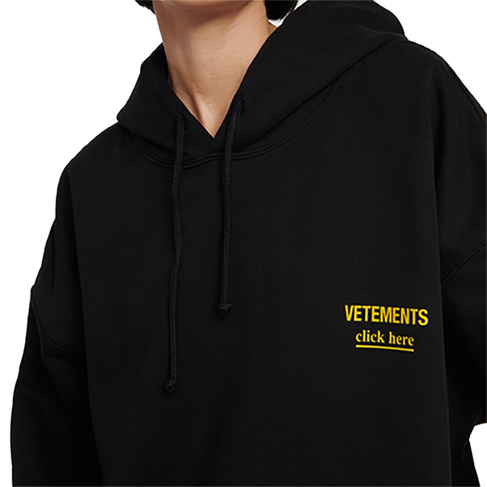Vetements Vetements Women's 'Click Here' Oversized Cotton Sweatshirt Size L / US 10 / IT 46 - 2 Thumbnail