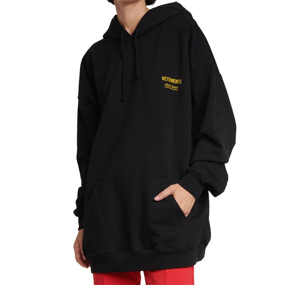 Vetements Vetements Women's 'Click Here' Oversized Cotton Sweatshirt Size L / US 10 / IT 46 - 4 Thumbnail